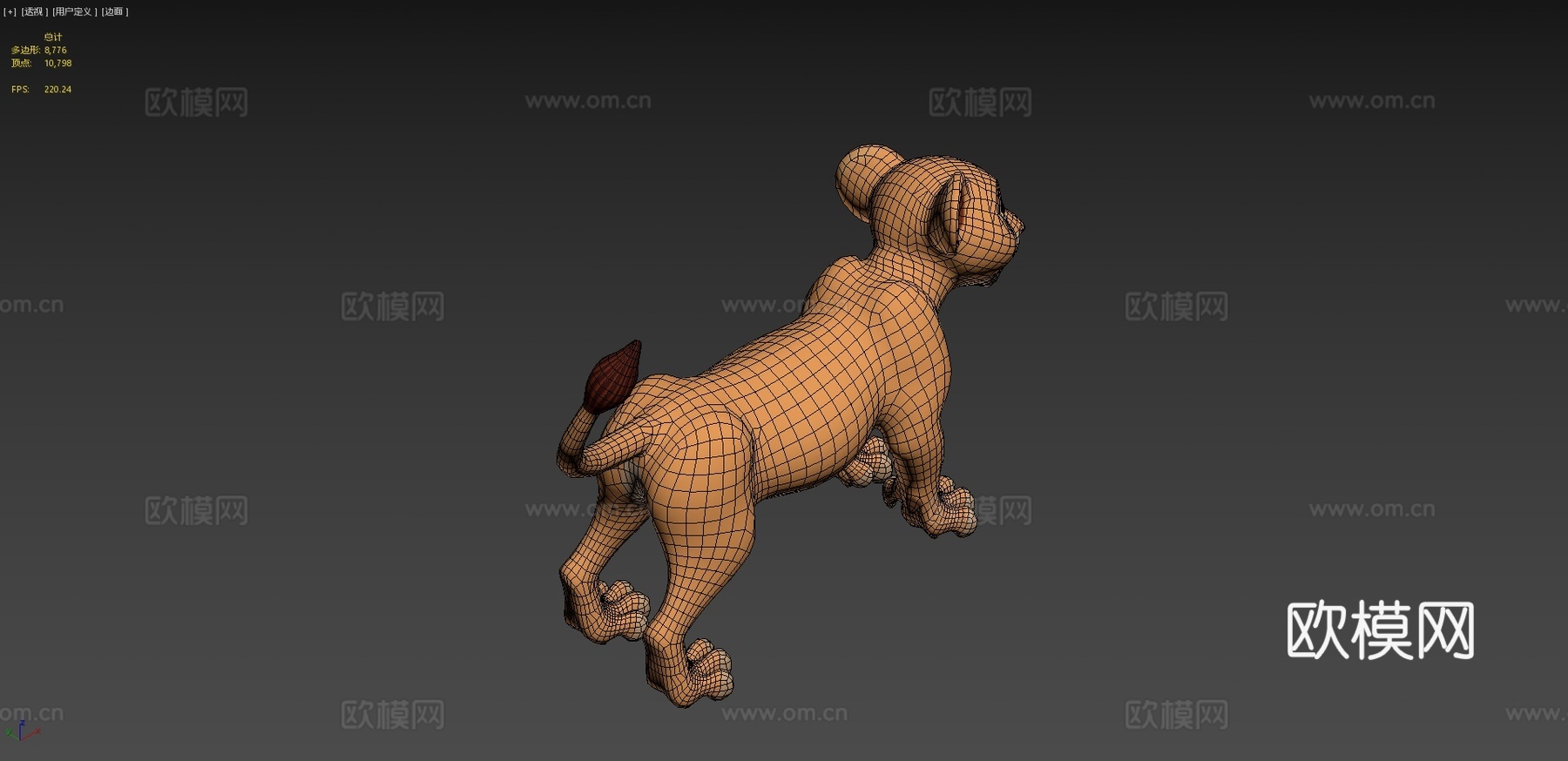 幼狮琪拉3d模型下载（渲染图4）