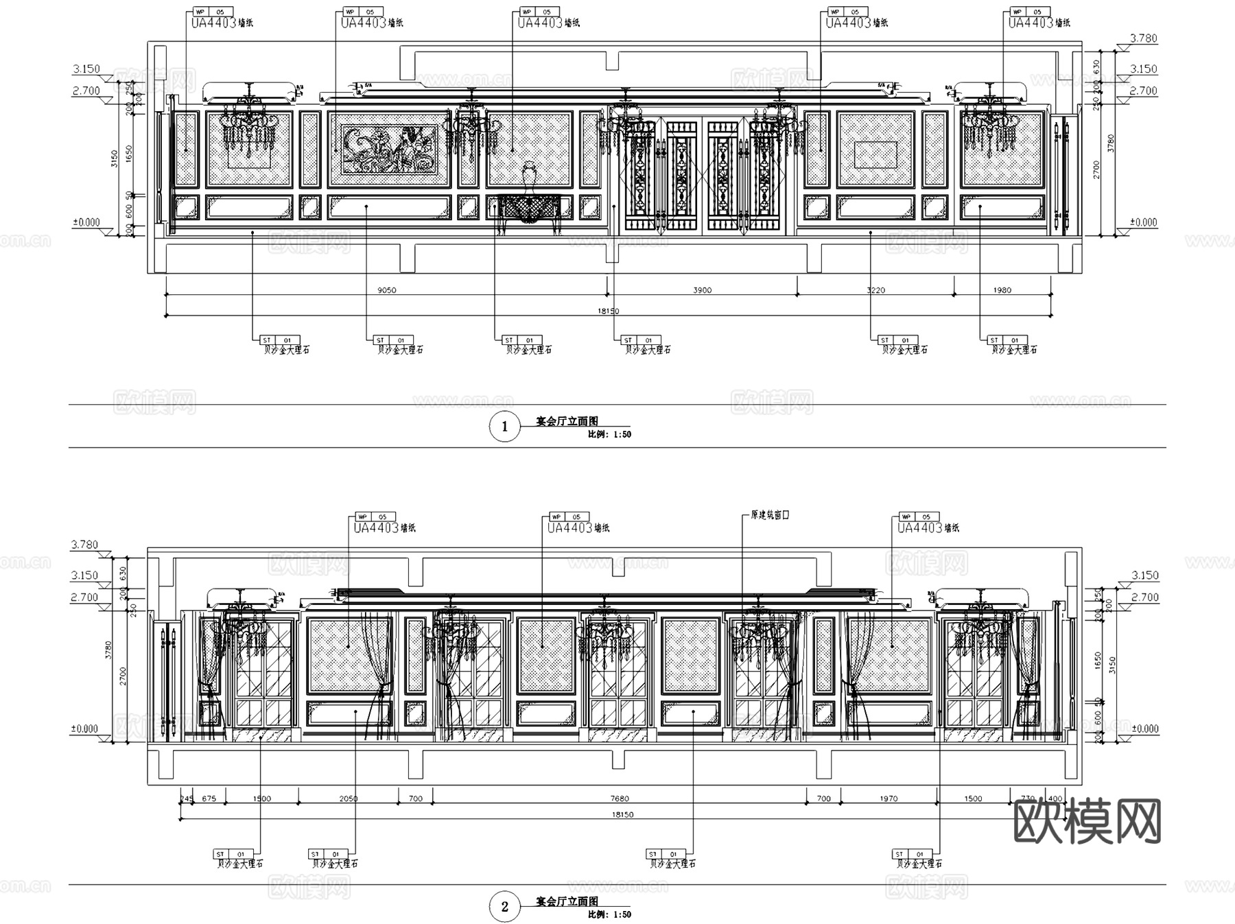 湘湖壹号会所室内工装CAD施工图cad施工图