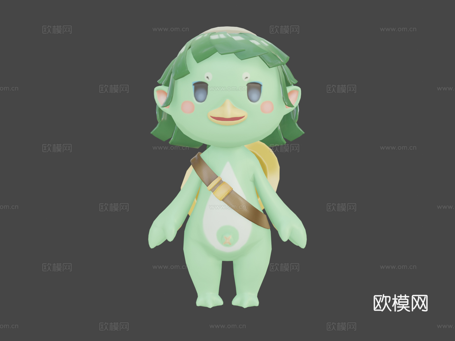 河童3d模型下载（渲染图7）