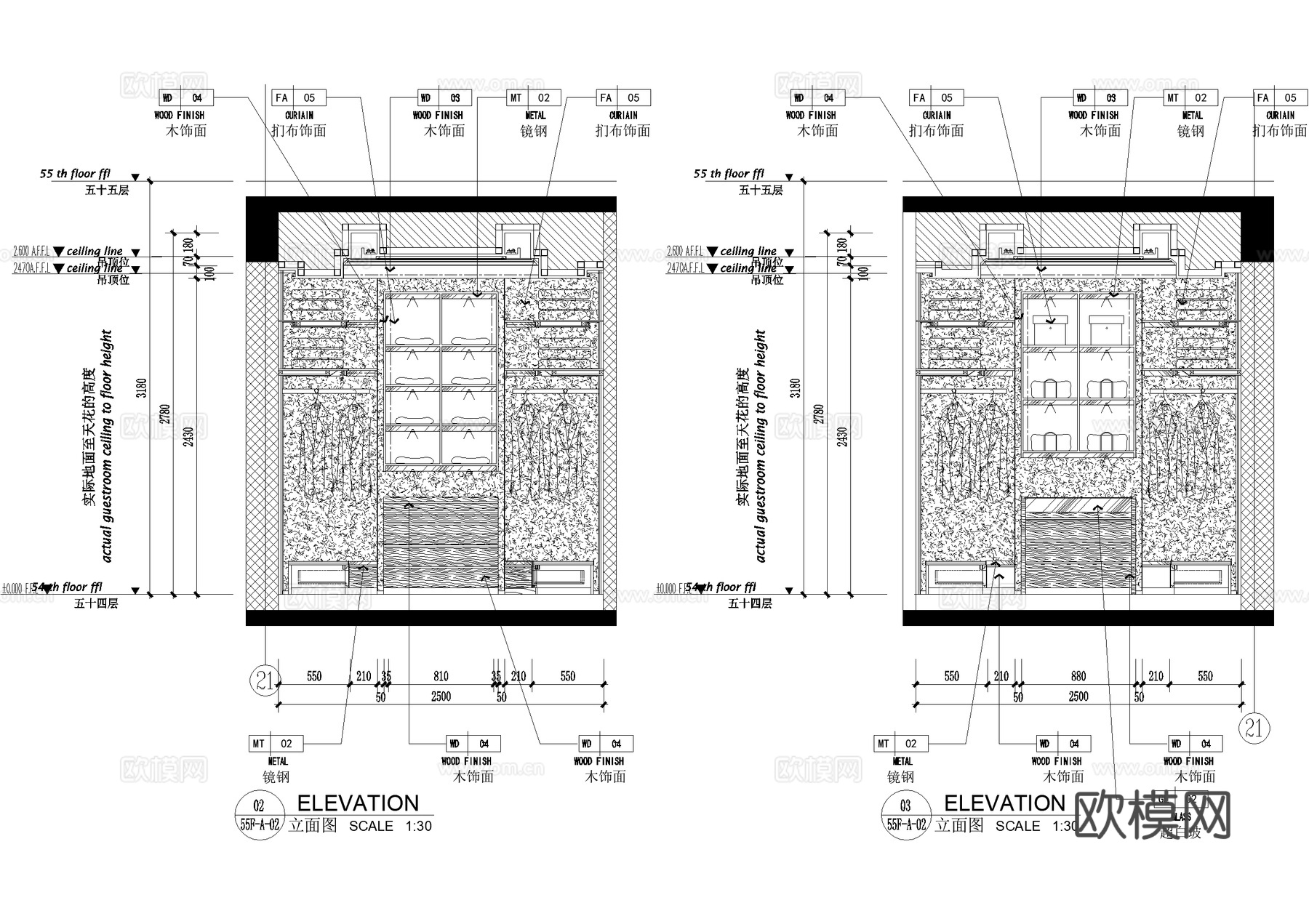 室内家装衣帽间 CAD施工图cad施工图