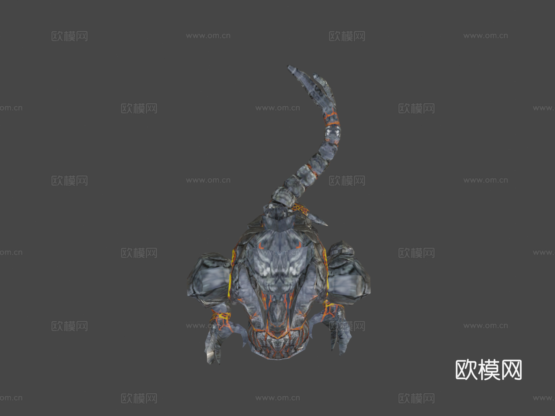 黑曜石兽3d模型下载（渲染图8）