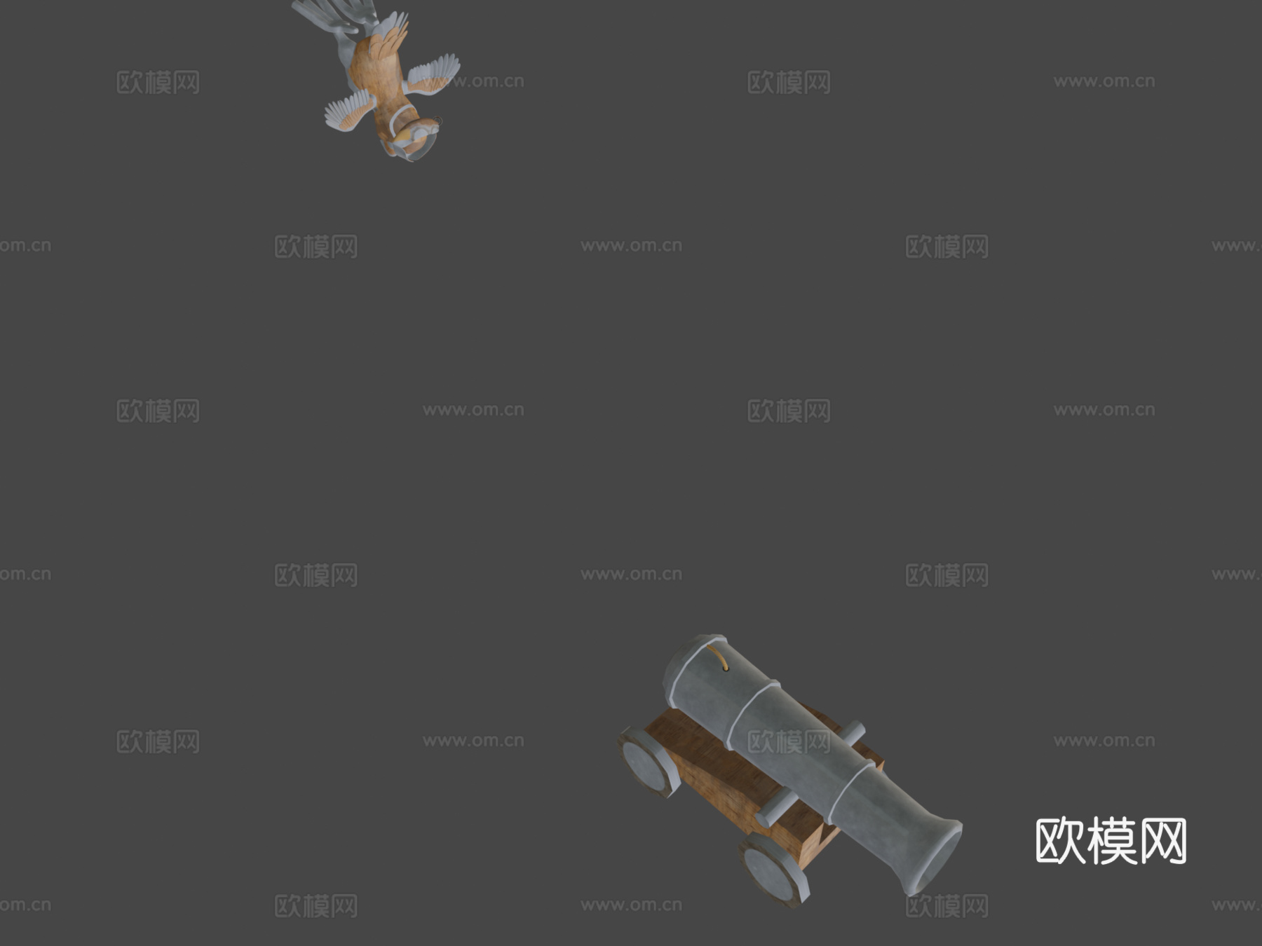 海盗鹦鹉3d模型下载（渲染图5）