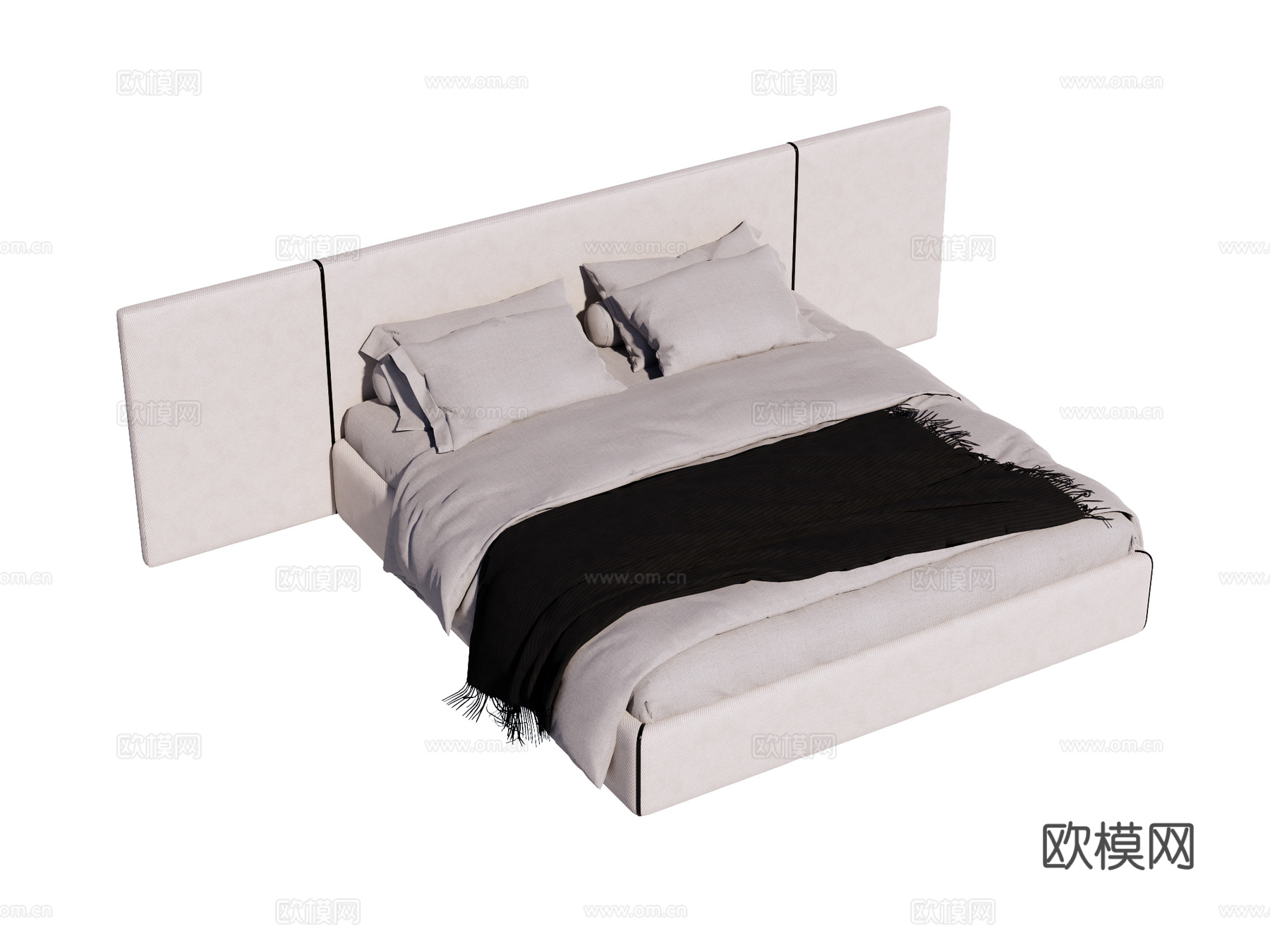 床 双人床 现代床su模型