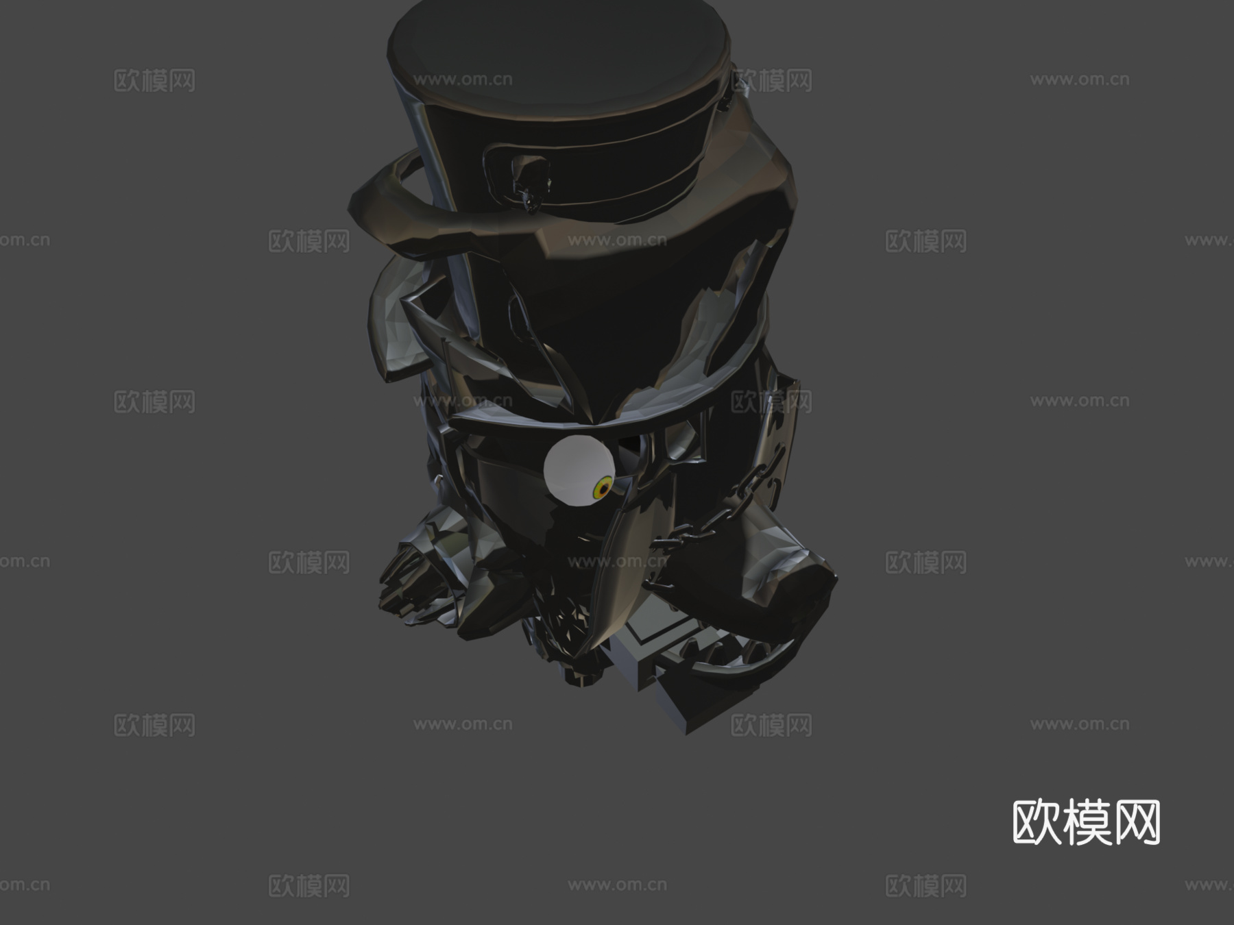 FNaF AR特别快递马戏团长狐狸3d模型下载（渲染图7）