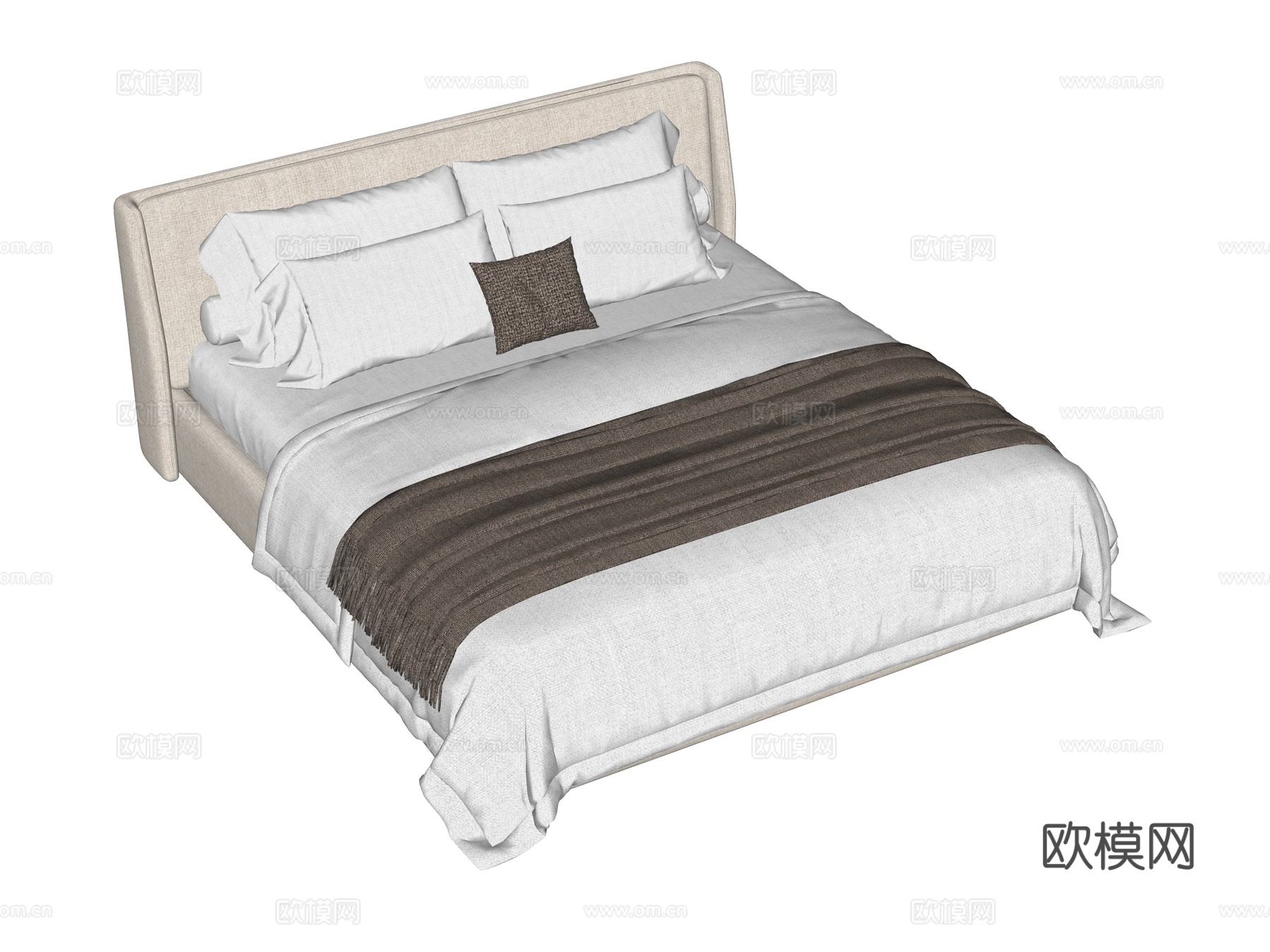床 双人床 现代床su模型