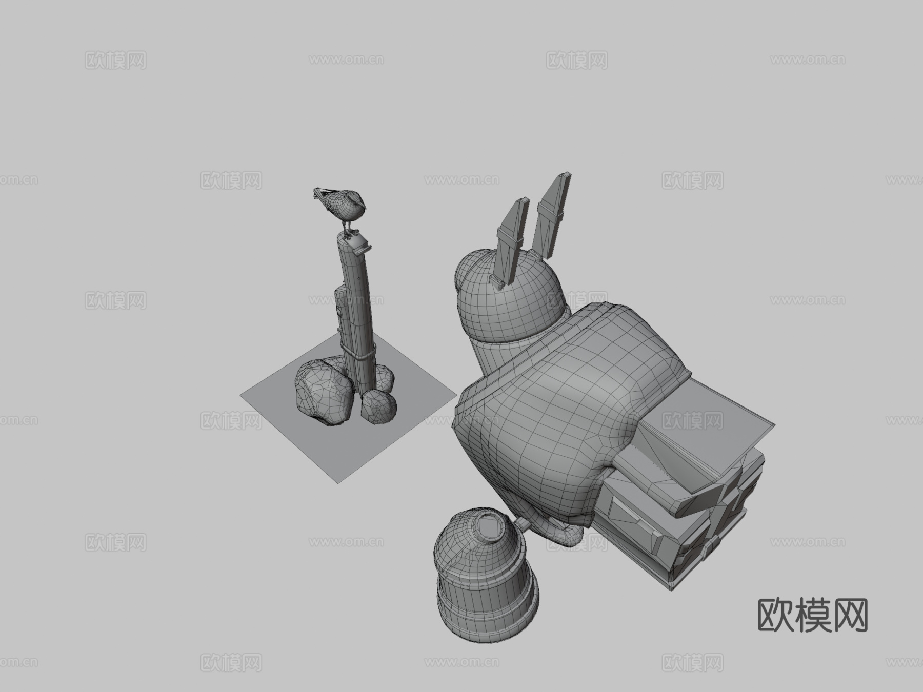 游戏就绪两位天才的对话3d模型下载（渲染图3）