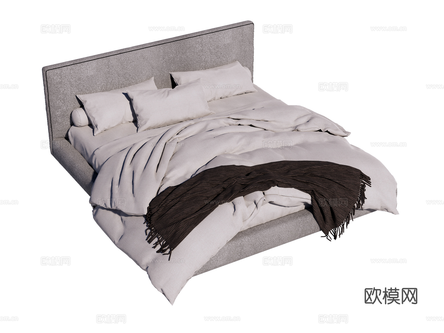 床 双人床 现代床su模型