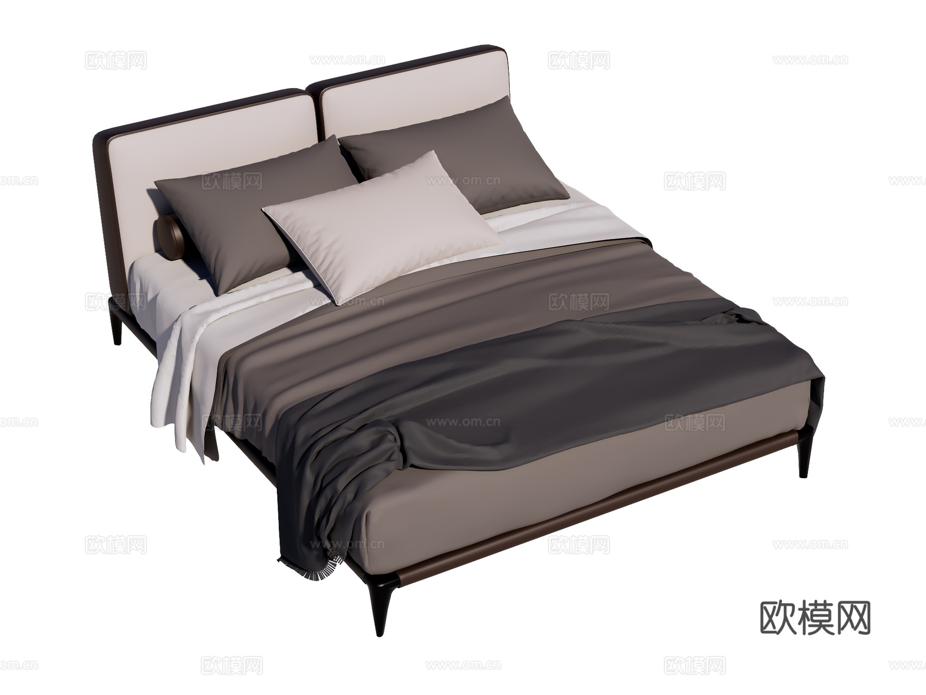 床 双人床 现代床su模型