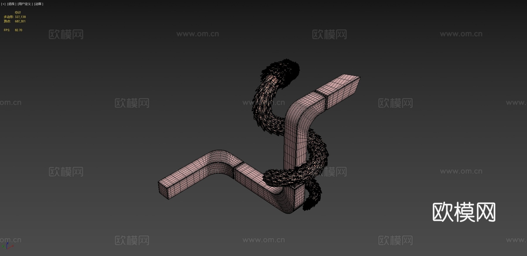 不可能图形与灌木蝰蛇3d模型
