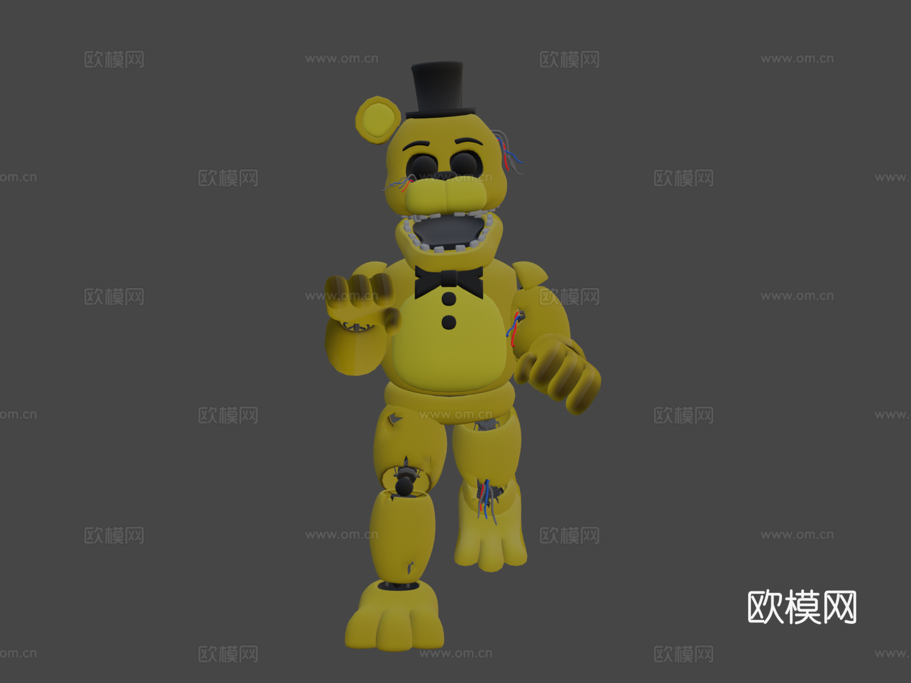 枯萎的金弗雷迪3d模型