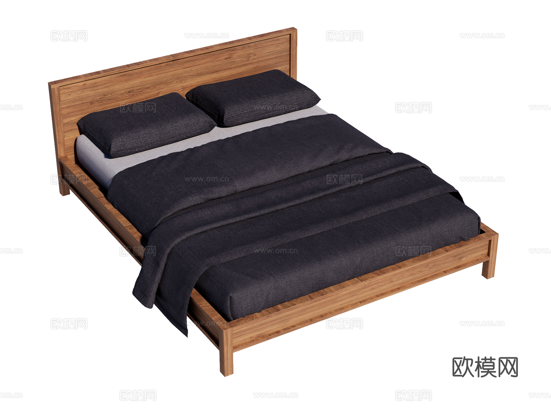 床 双人床 现代床su模型