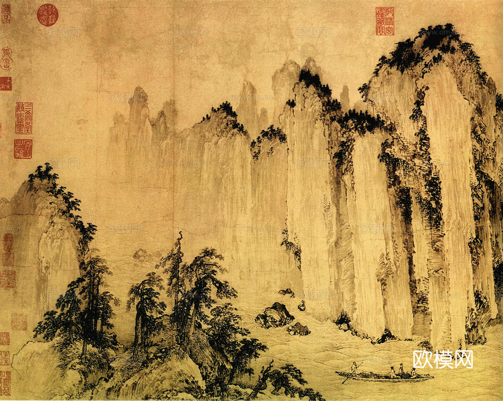 油画挂画抽象画艺术装饰画壁画水墨字画世界名画下载