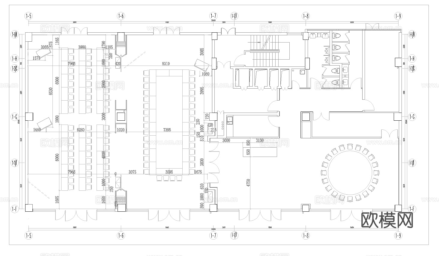 报告厅 会议室 贵宾接待室  最新全套施工图合集cad施工图