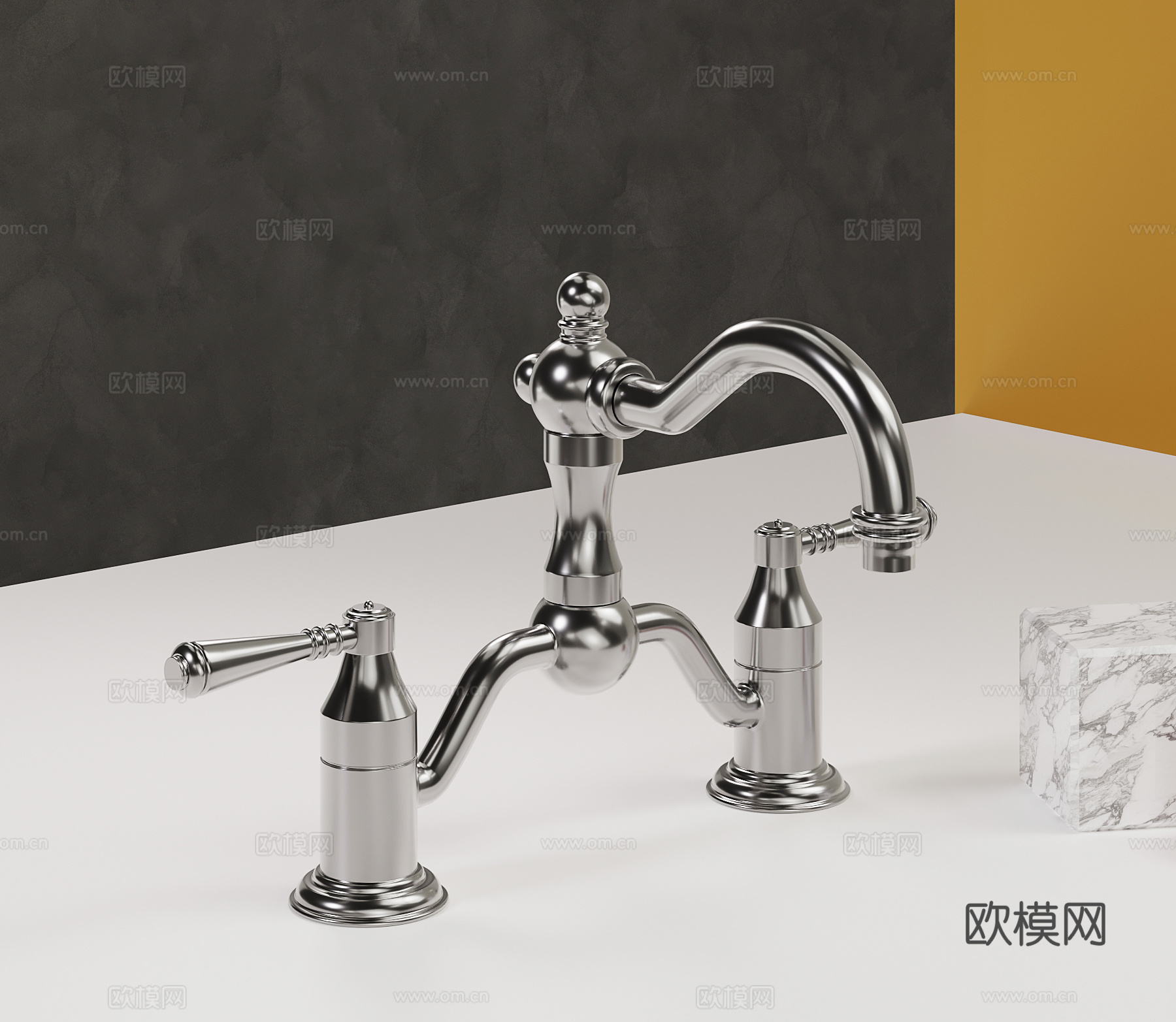 现代水龙头su模型