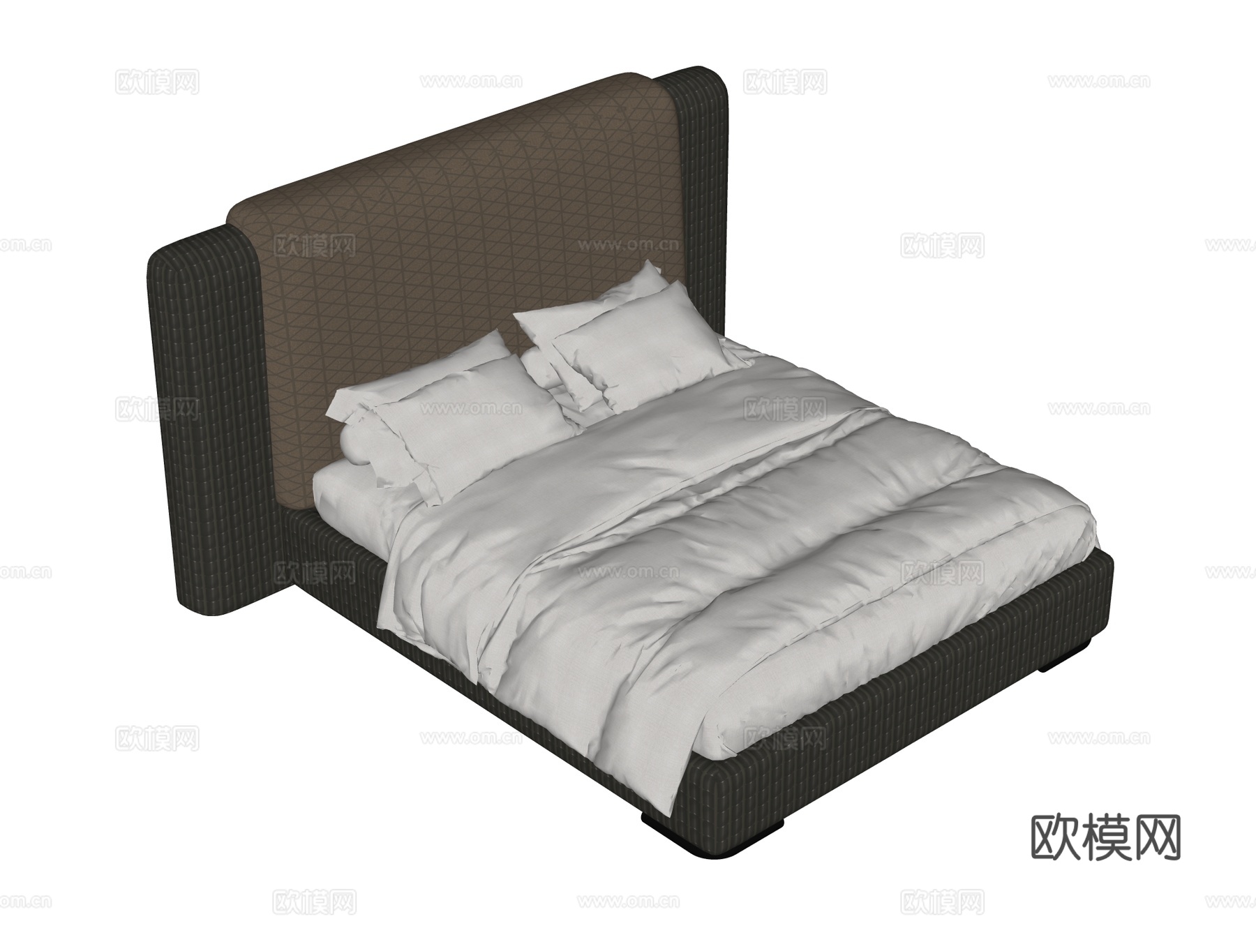床 双人床 现代床su模型