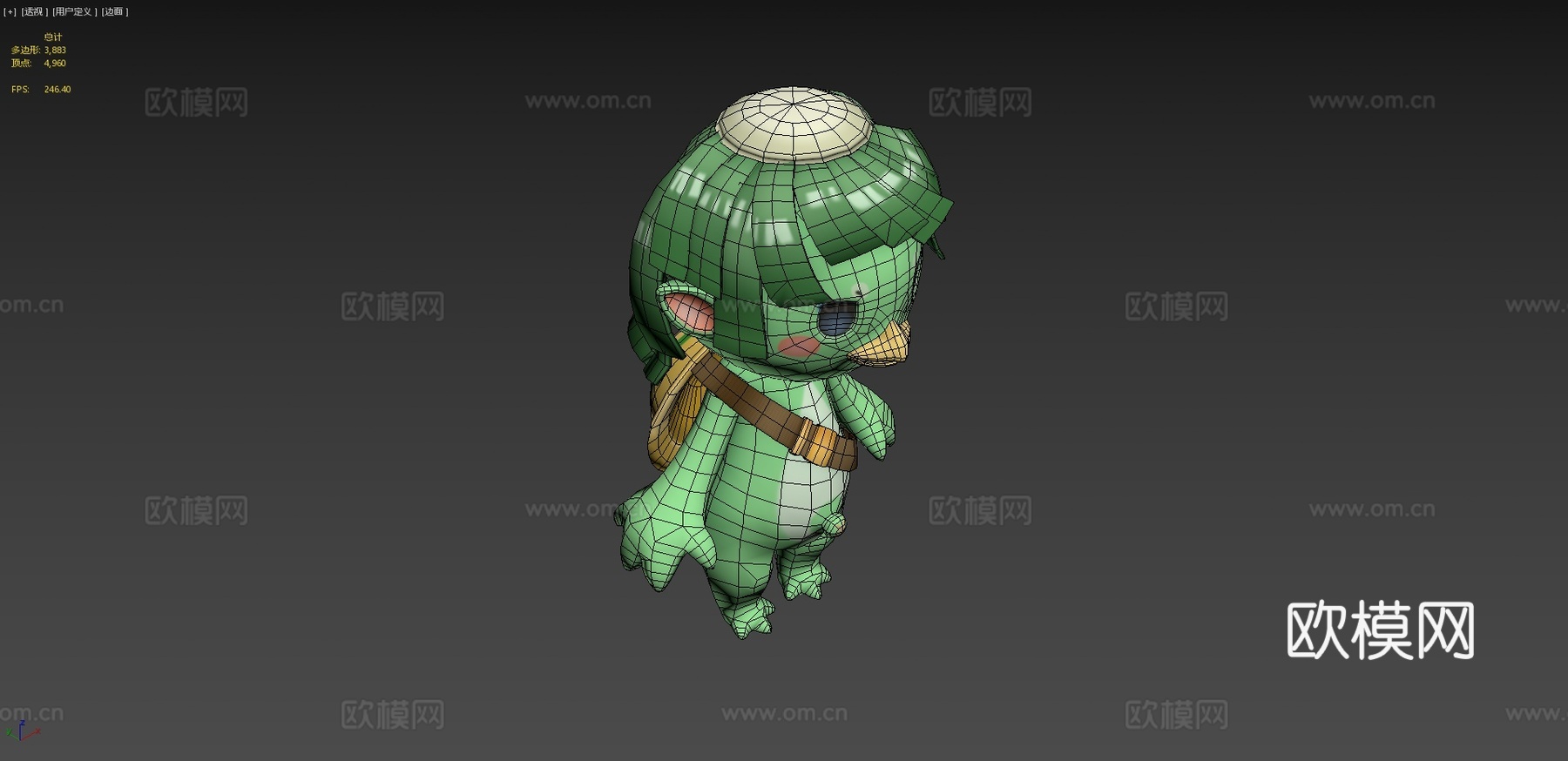 河童3d模型下载（渲染图4）