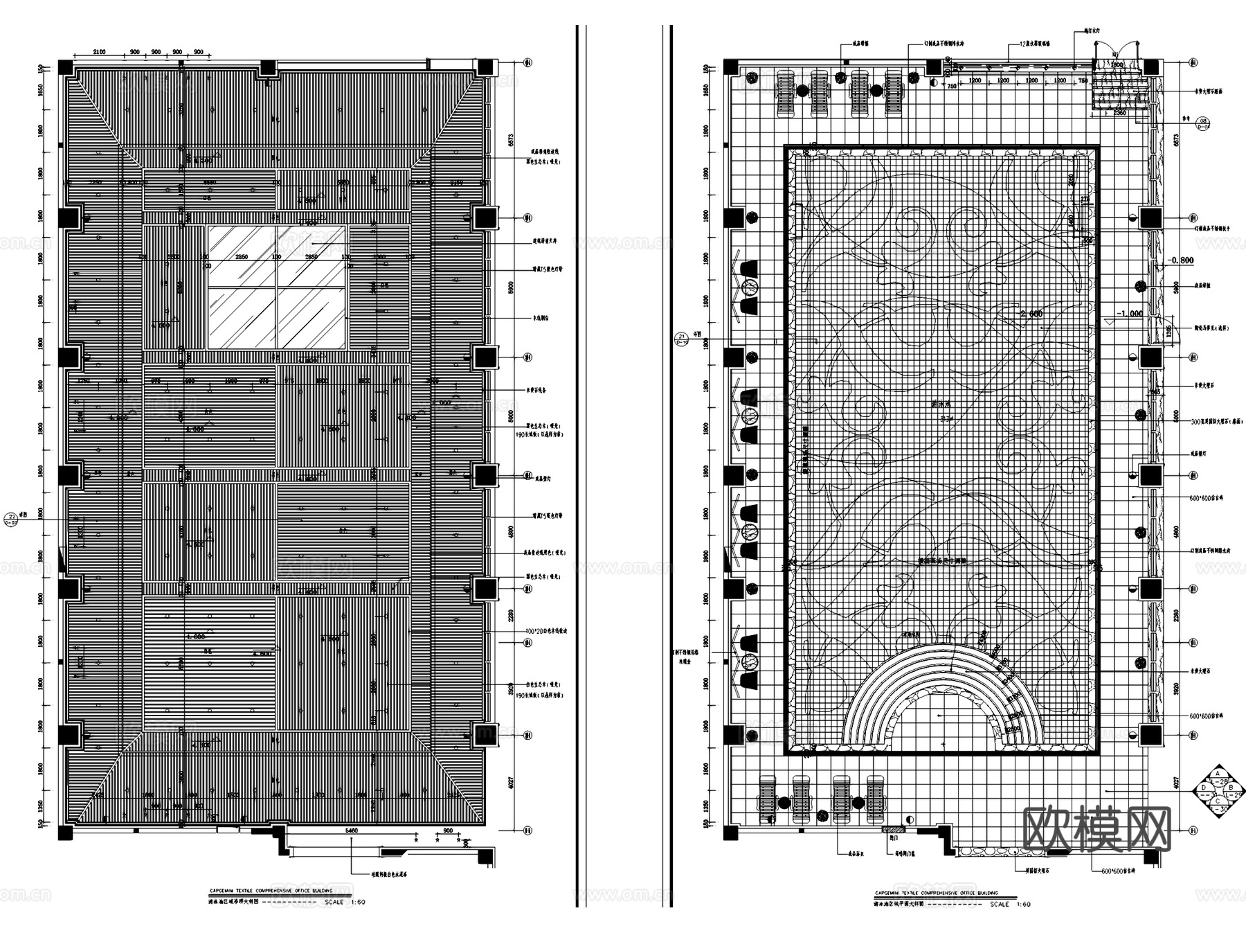云顶枫丹水疗会所室内工装CAD施工图cad施工图