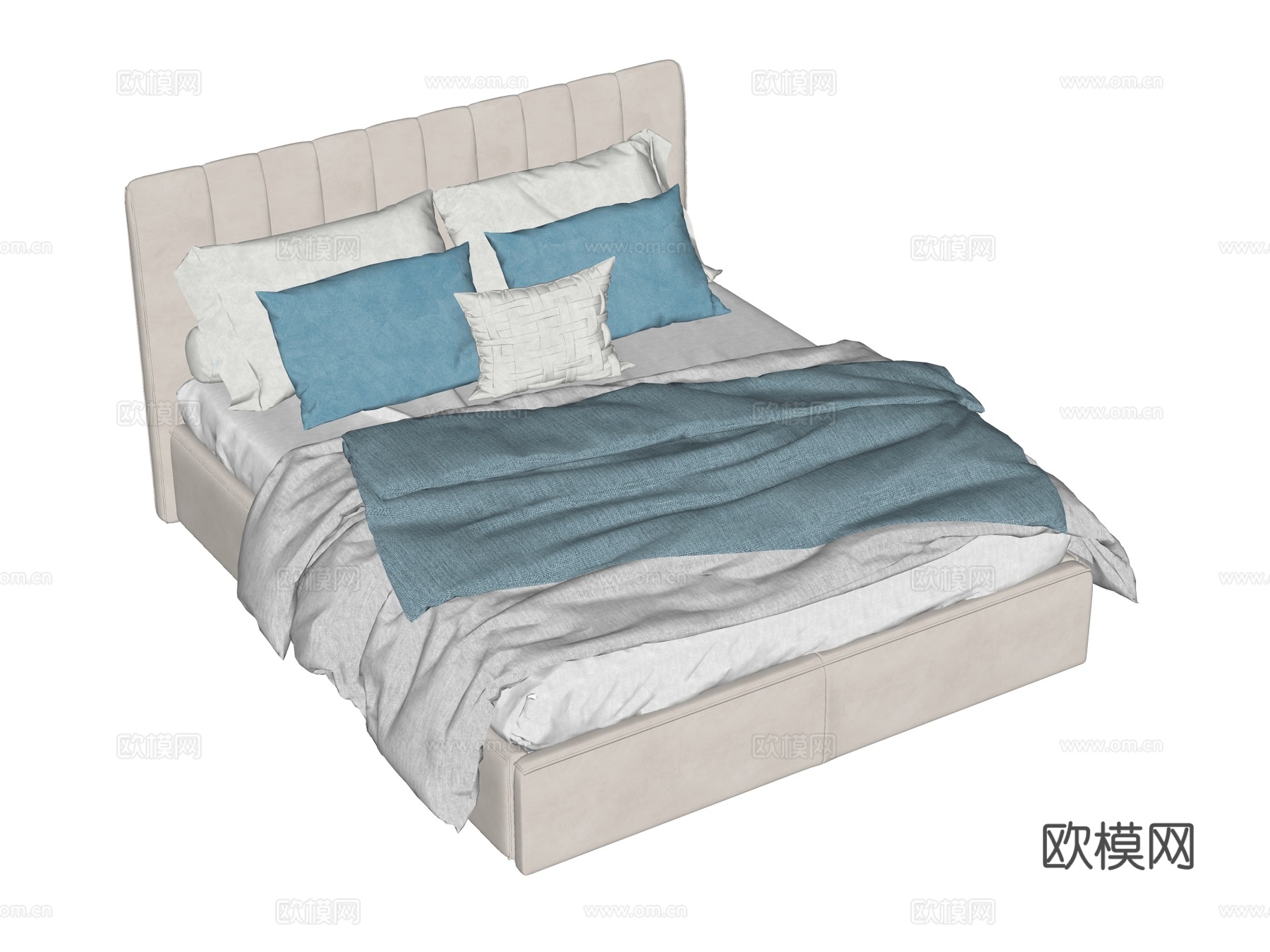 床 双人床 现代床su模型