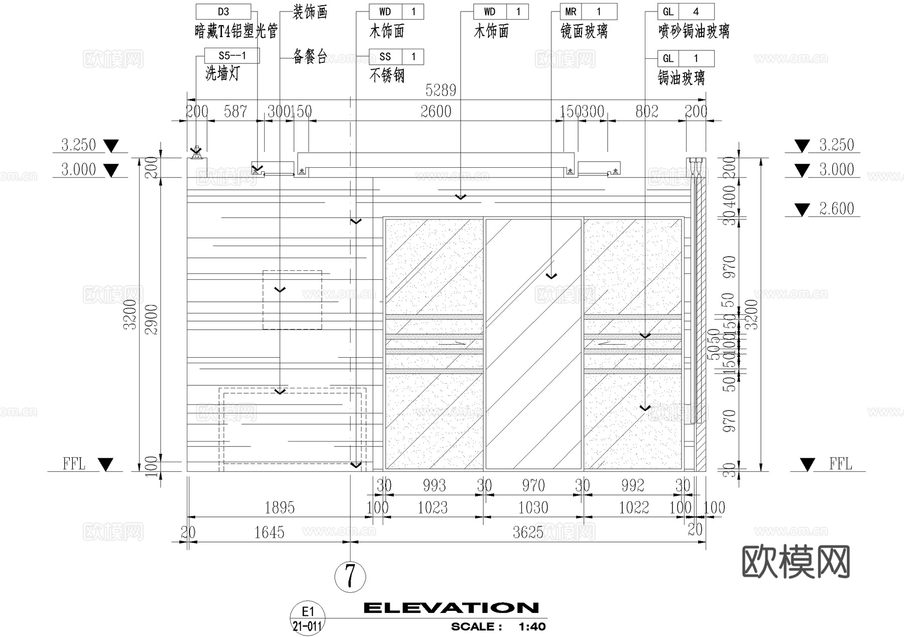 包厢餐厅包间包房cad施工图下载（渲染图8）