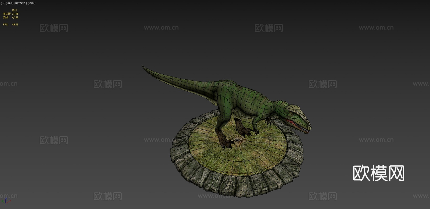 南方巨兽龙3d模型下载（渲染图4）