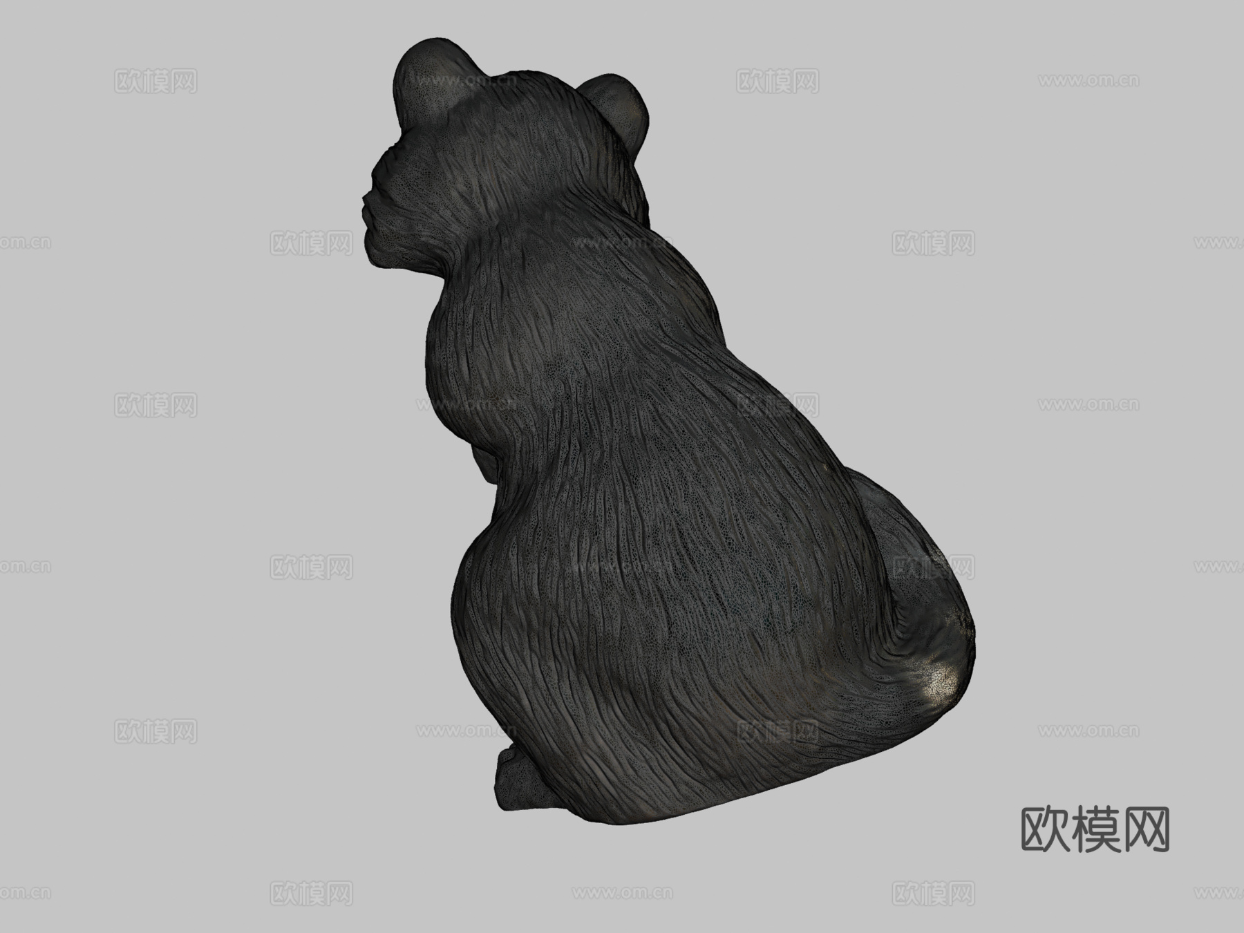 花园浣熊3d模型下载（渲染图2）