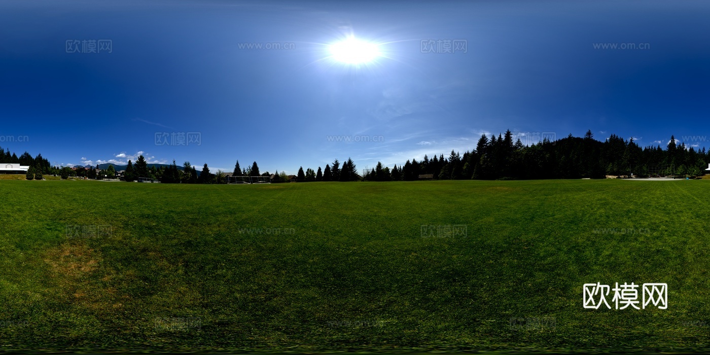 棒球场晴朗的户外天空HDR图像