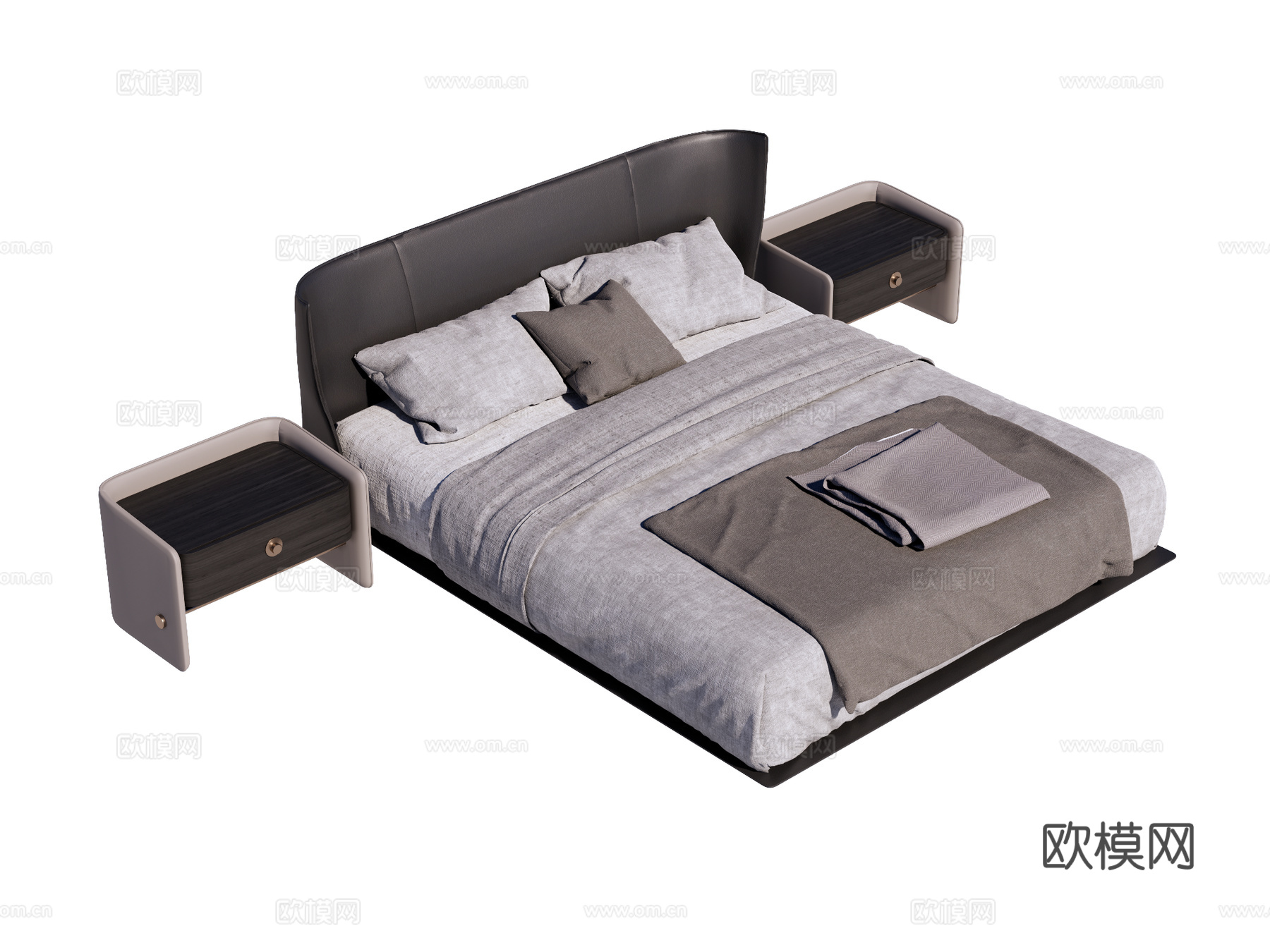 床 双人床 现代床su模型