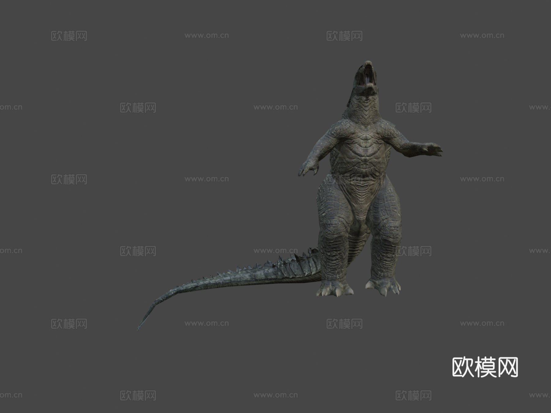 哥斯拉2014绑定3d模型下载（渲染图6）