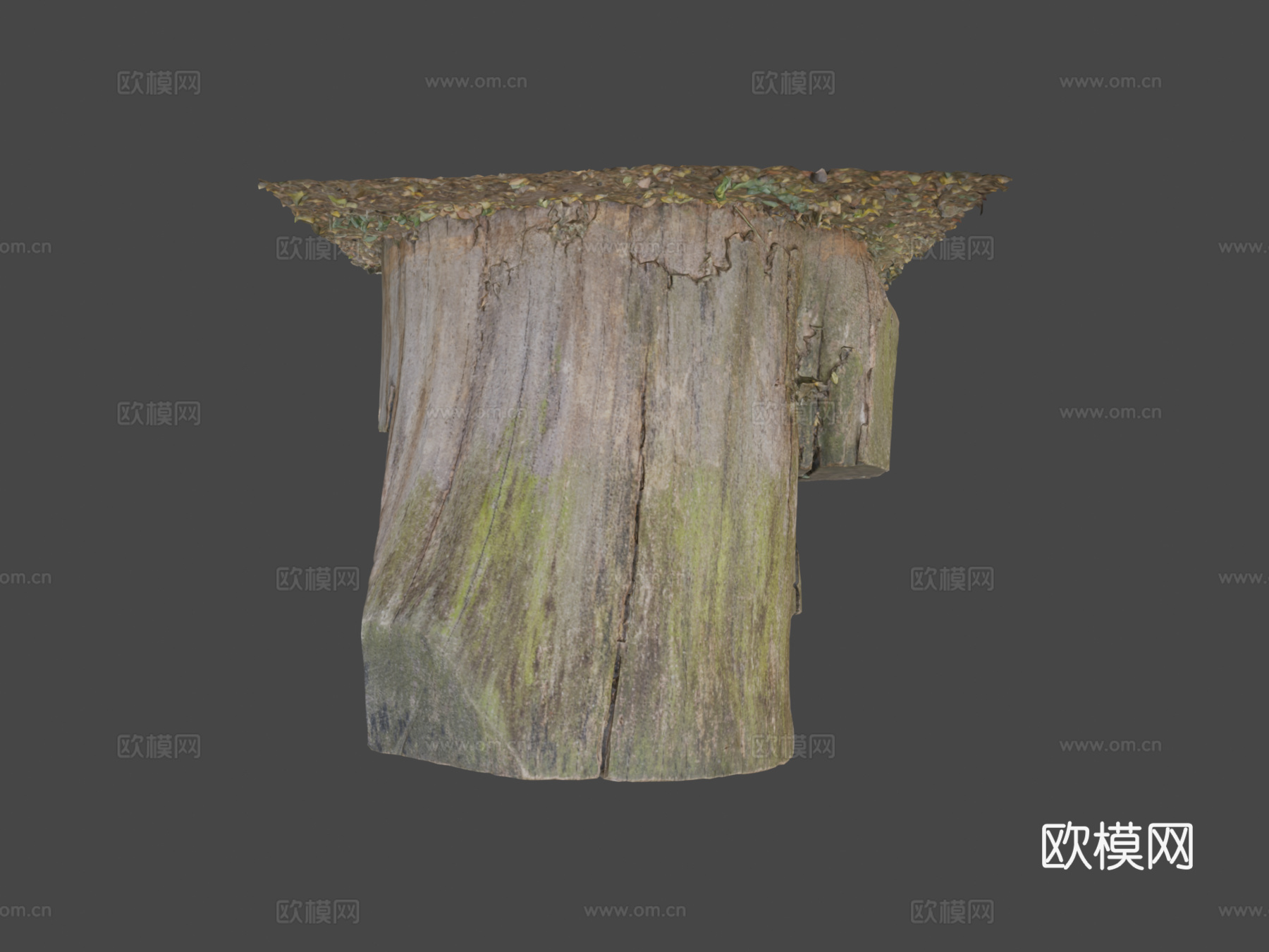 木椅树桩扫描3d模型