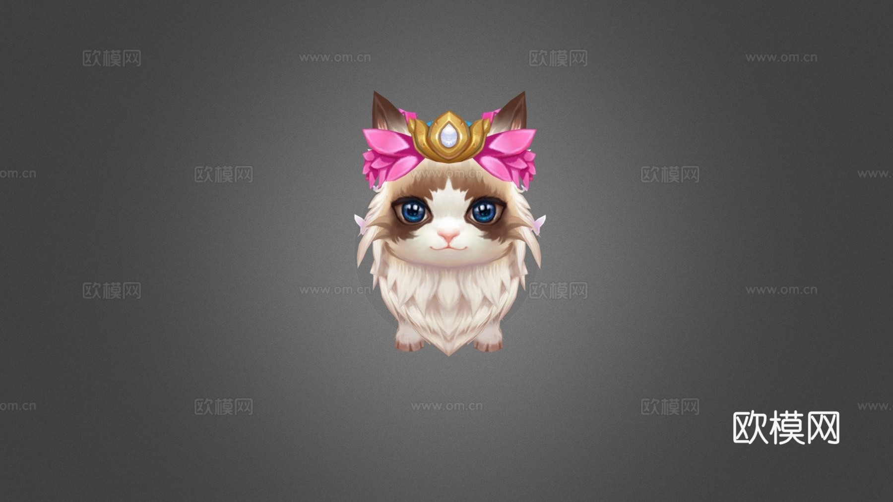 可爱猫坐骑3d模型
