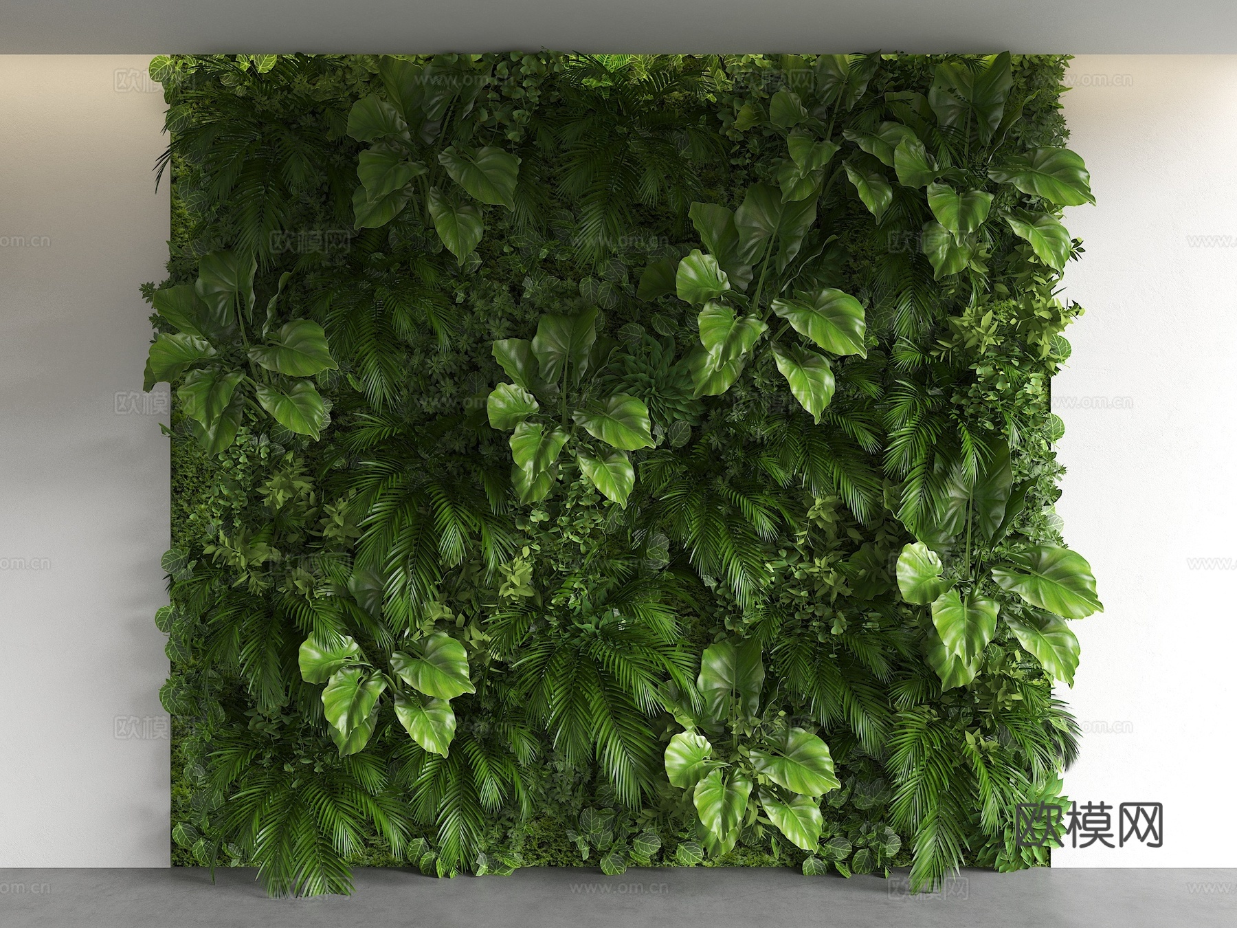 植物墙 植物背景墙 植物装饰墙 绿植墙 垂挂植物 绿植 室内su模型