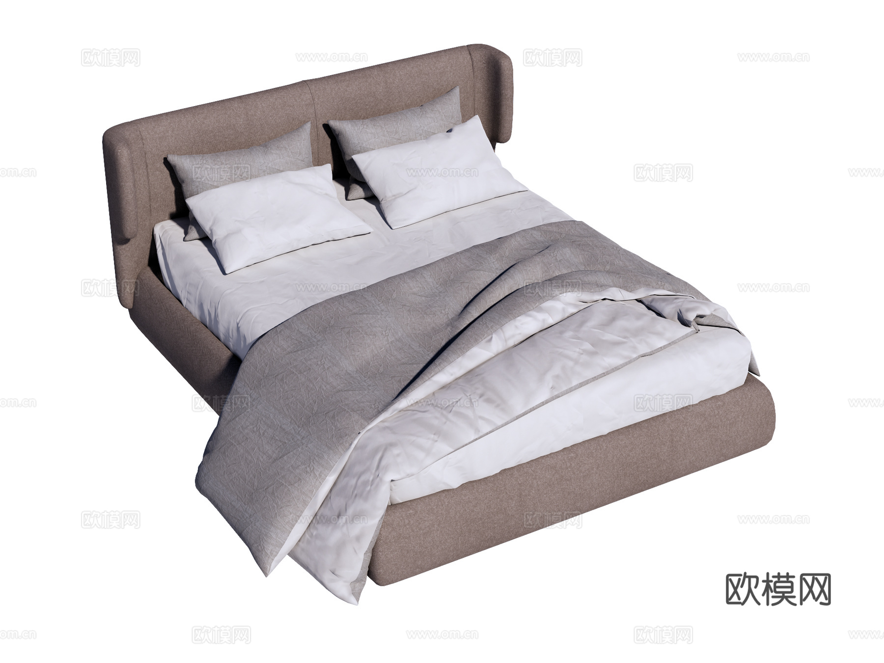 床 双人床 现代床su模型
