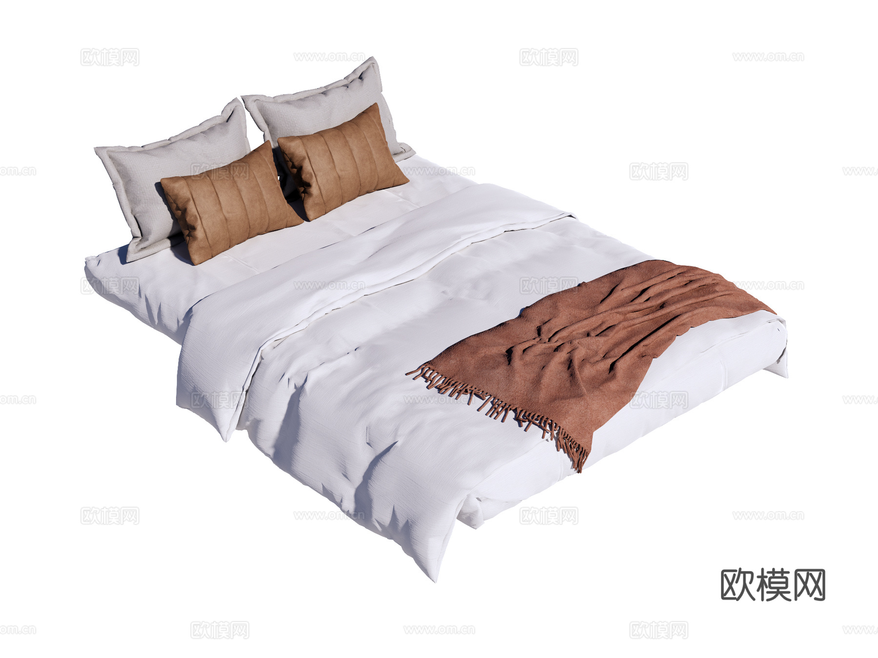 床 双人床su模型