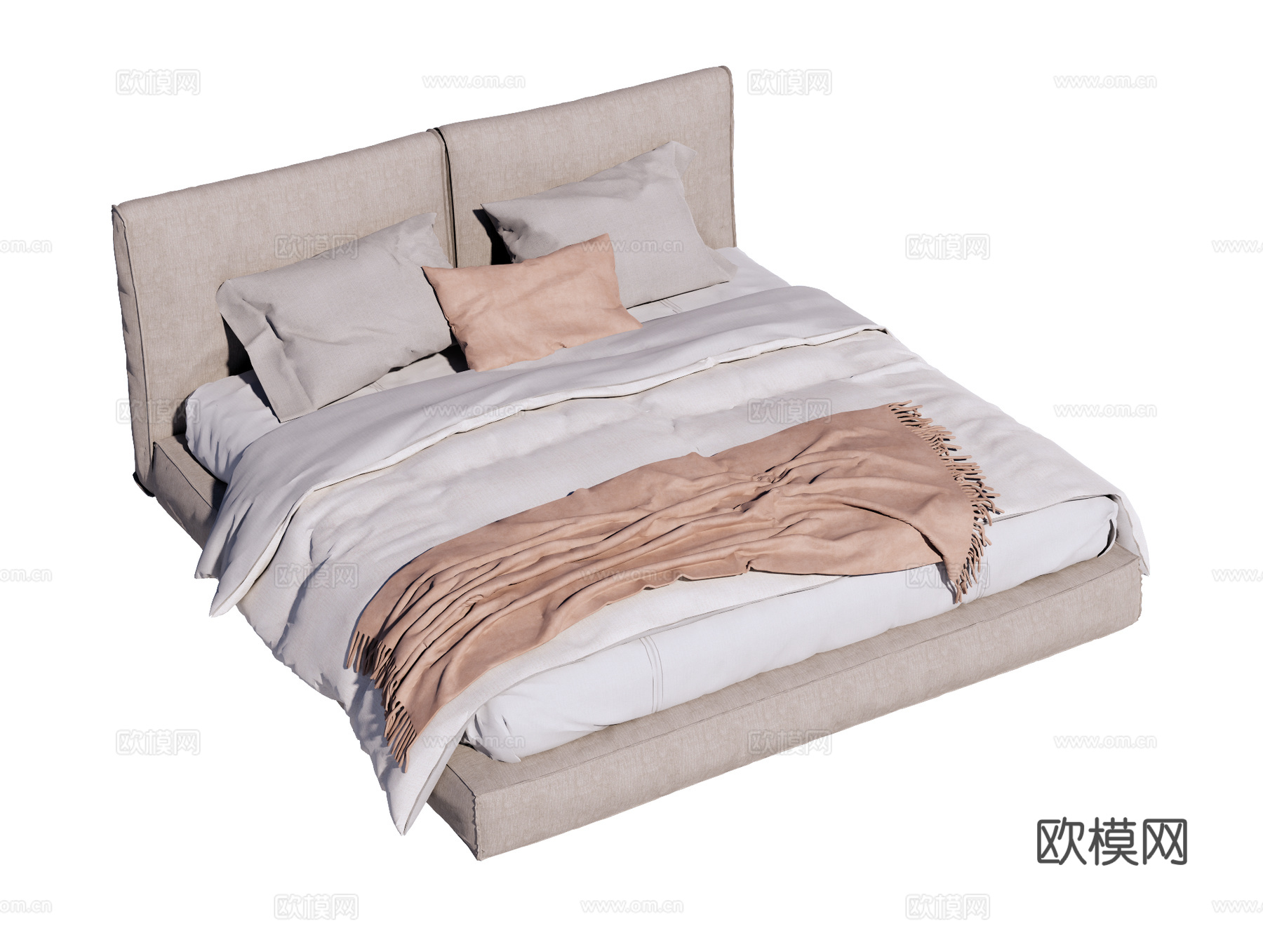 床 双人床 现代床su模型