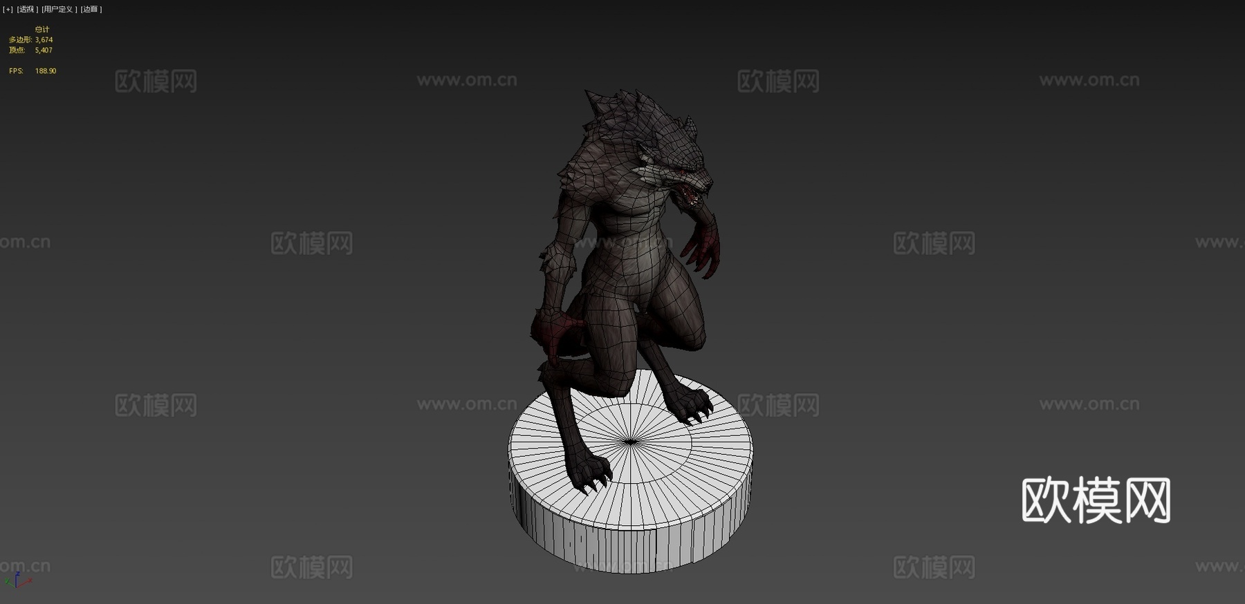 开拓者拥王者2017狼人3d模型