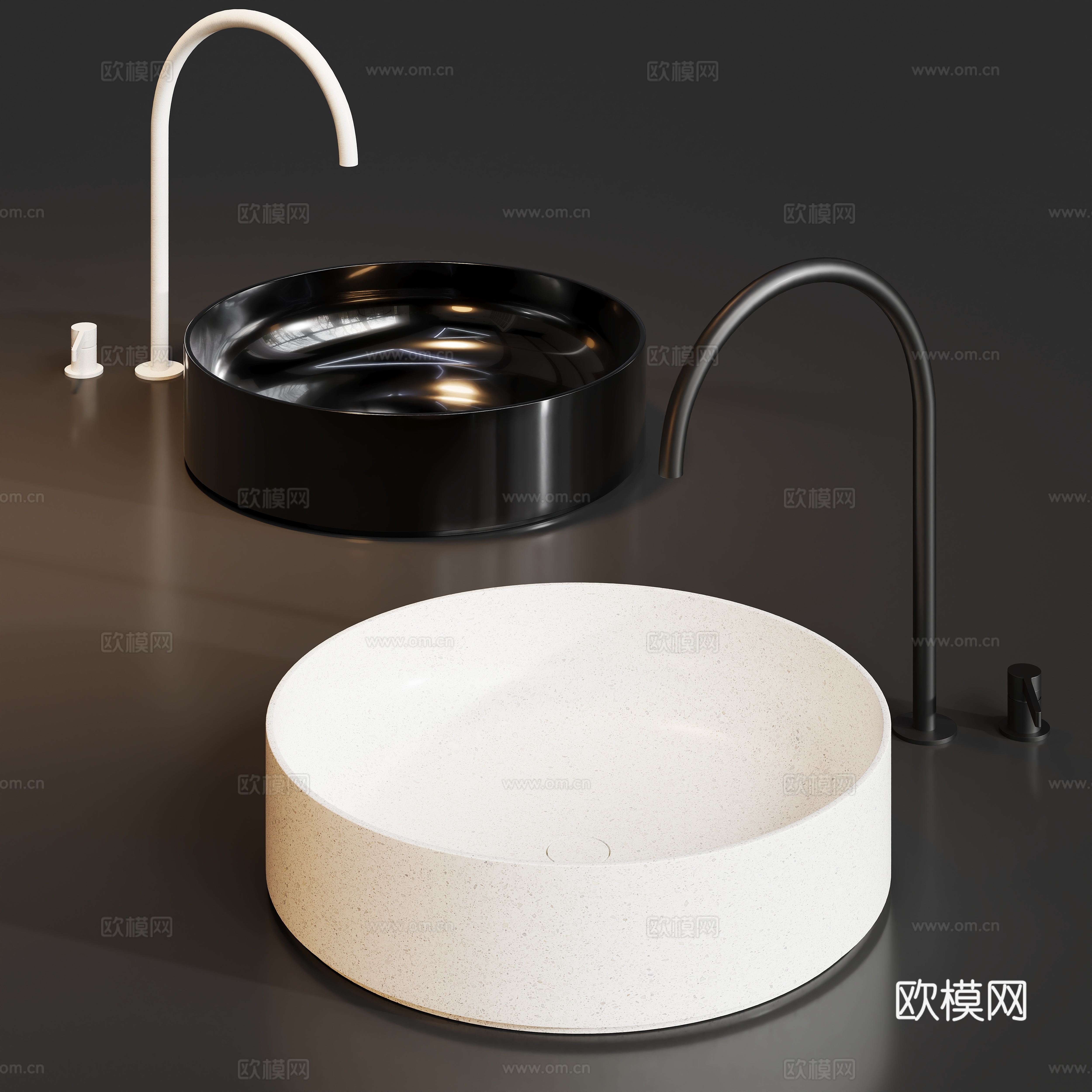 洗手盆龙头台盆su模型