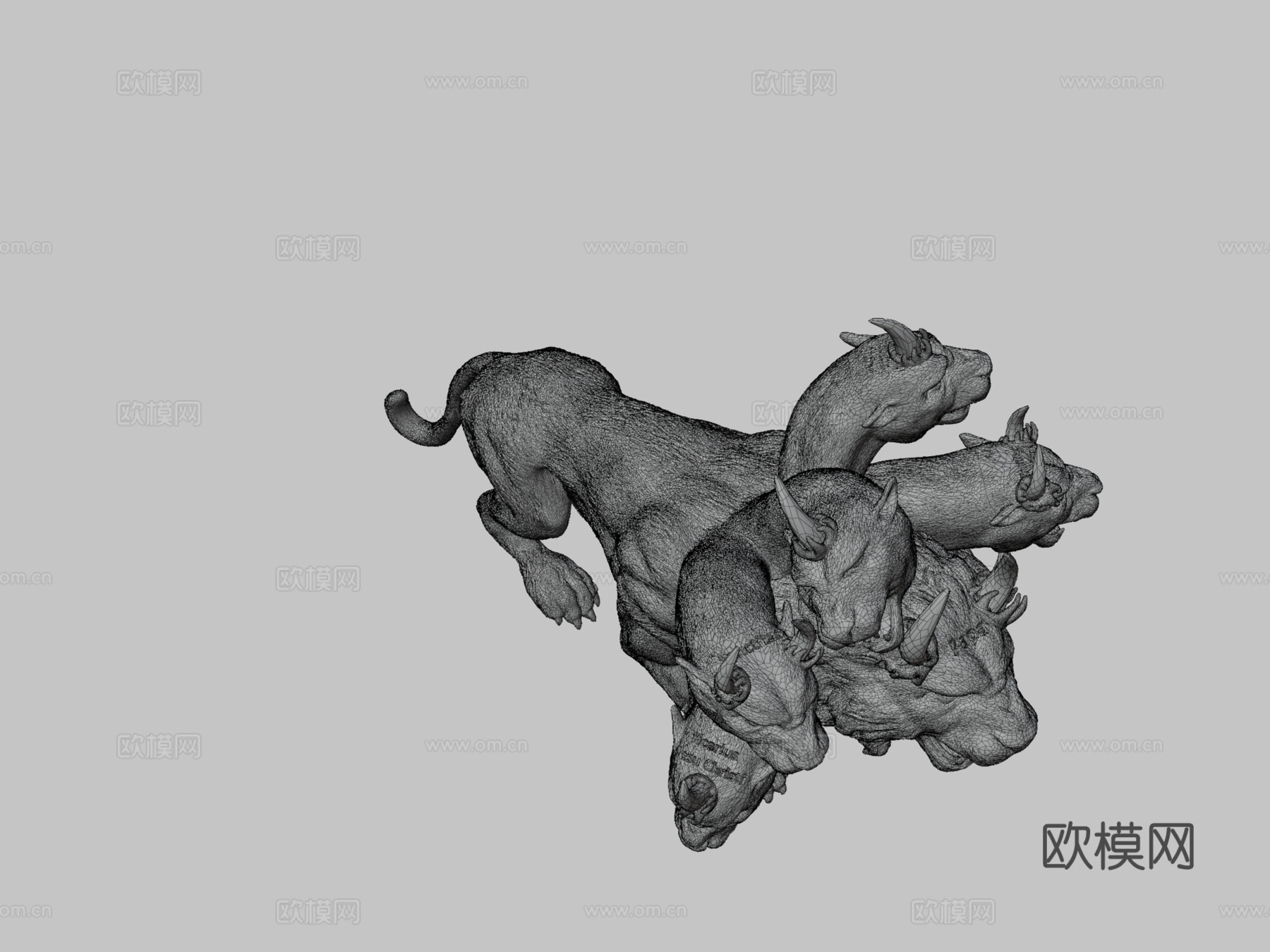 启示录13七头奇美拉3d模型下载（渲染图3）