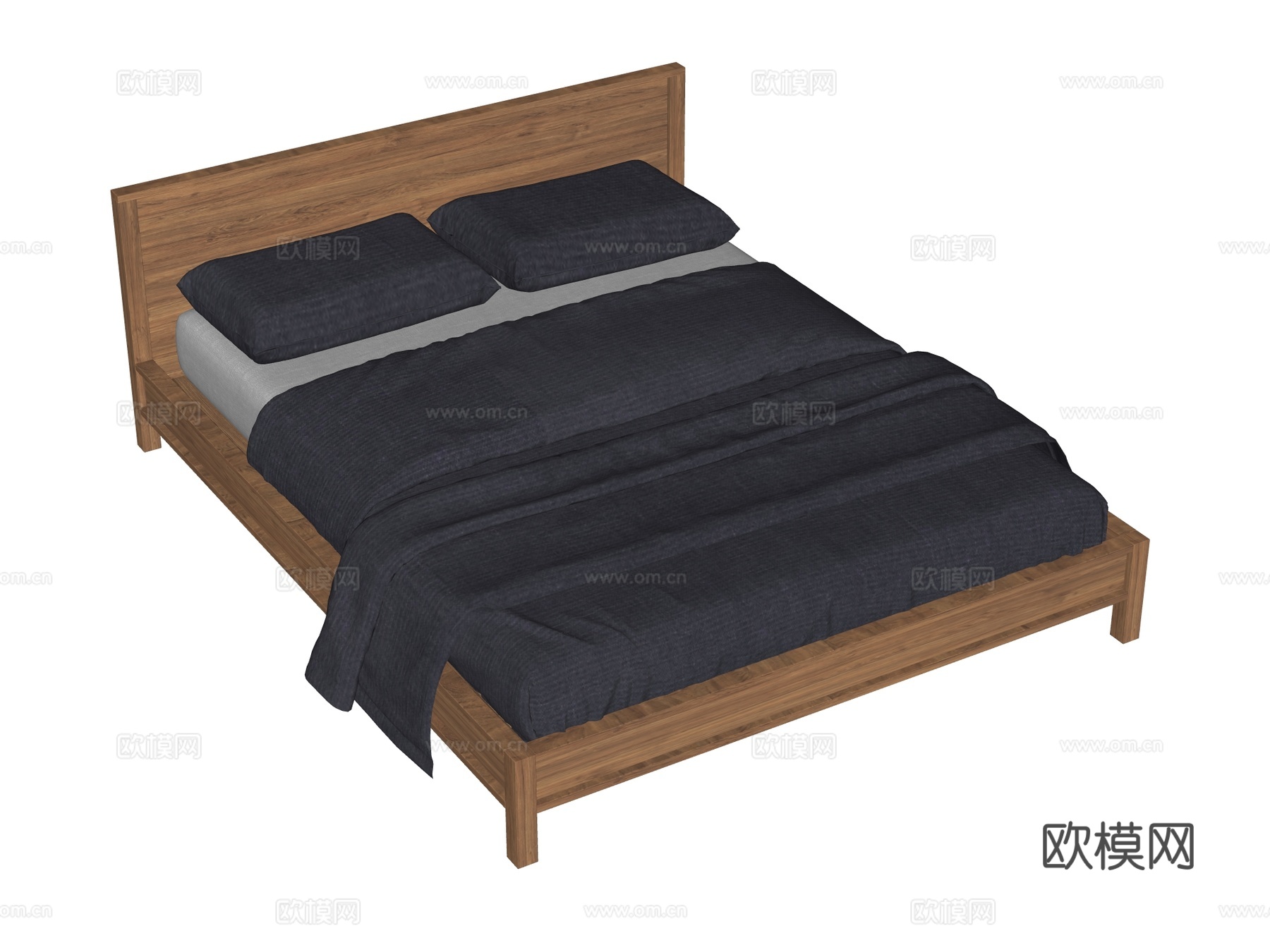 床 双人床 现代床su模型