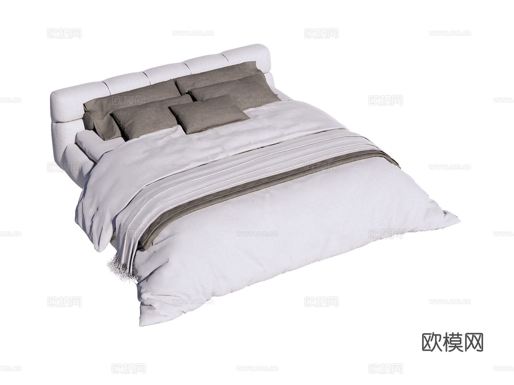 床 双人床 现代床su模型