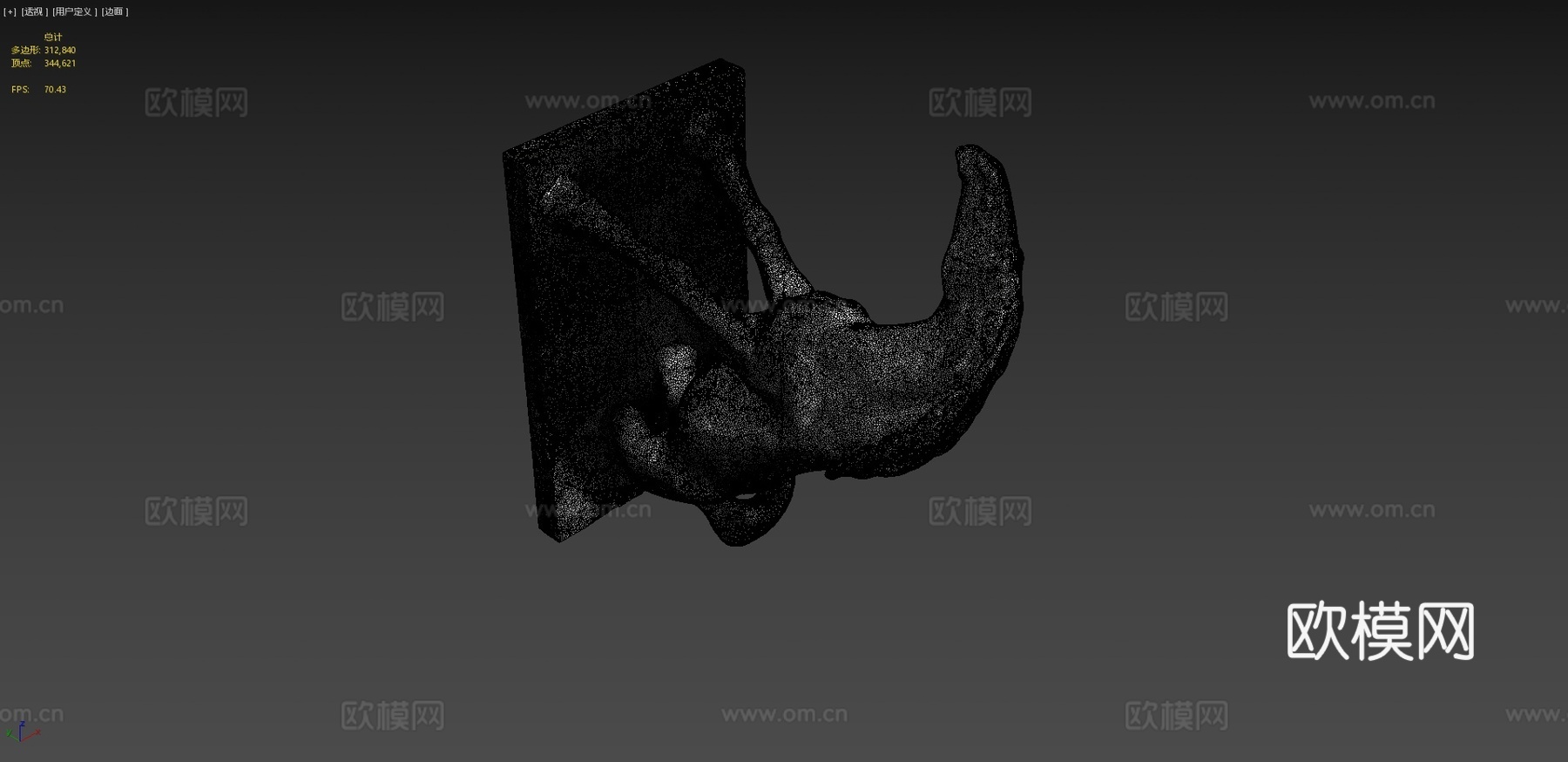 跃起的马3d模型