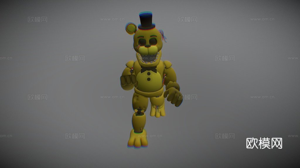 枯萎的金弗雷迪3d模型