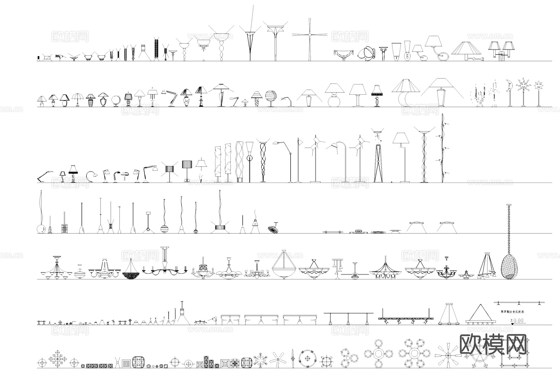 室内工装家装综合CAD图库cad施工图