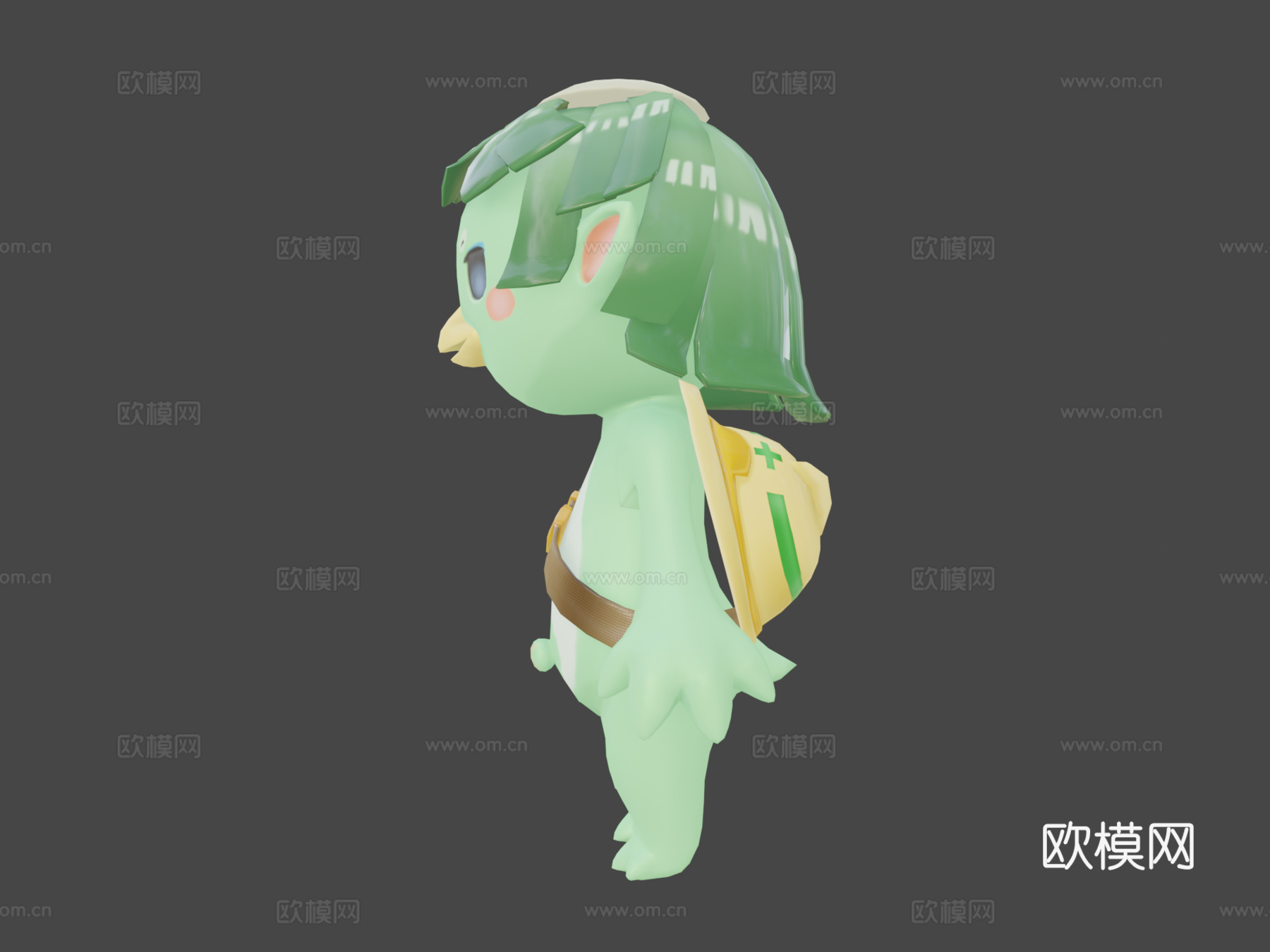 河童3d模型下载（渲染图6）