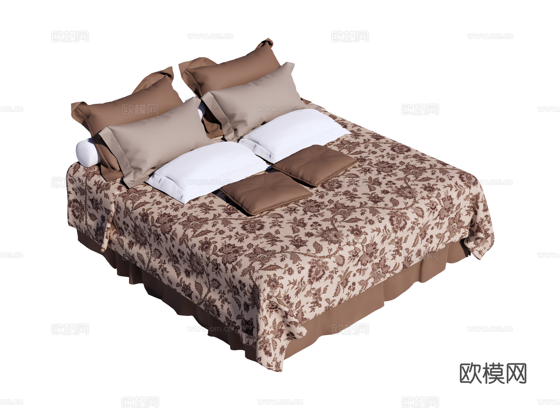 床 双人床su模型