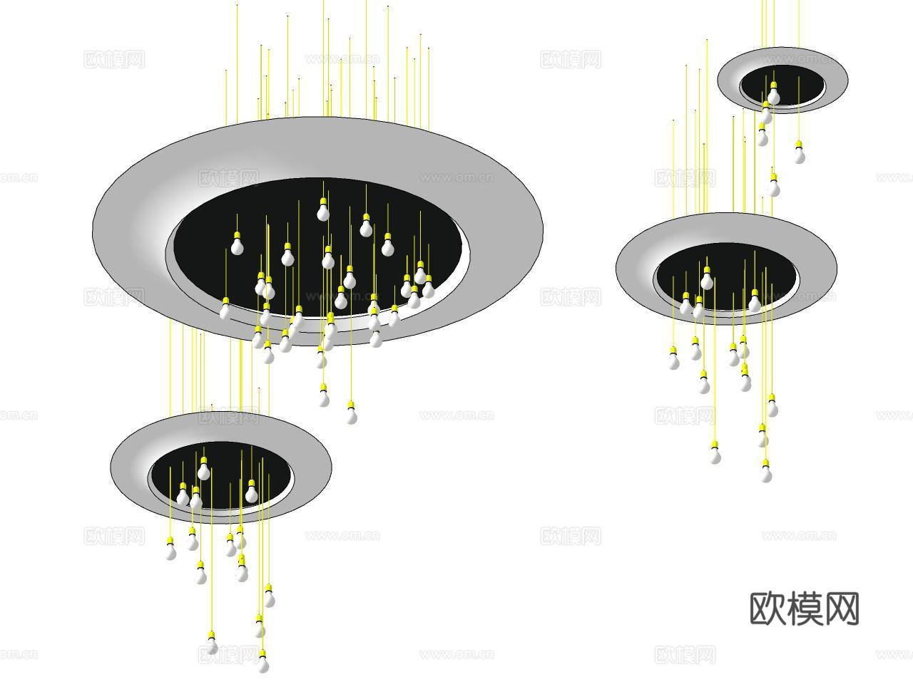 雕塑摆件家居灯具器材设备室外建筑小品su模型下载（渲染图2）
