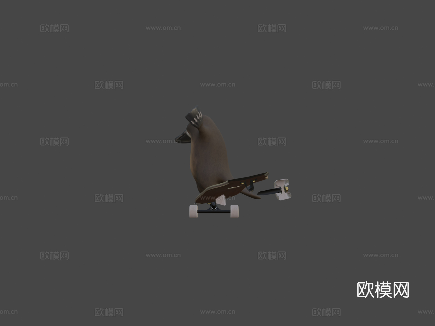 长板鸭嘴兽3d模型下载（渲染图7）