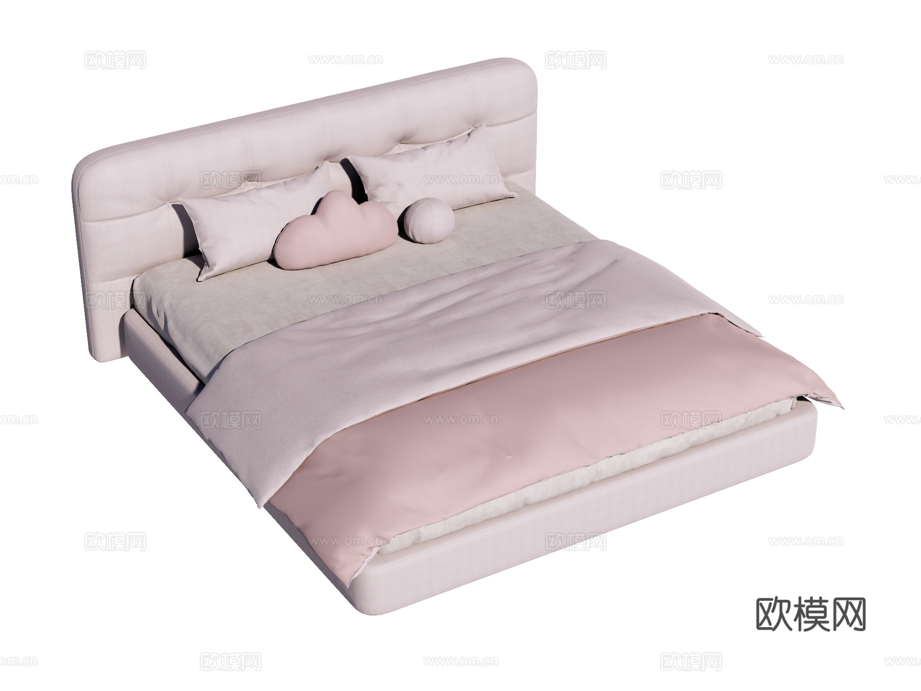 床 双人床 现代床su模型