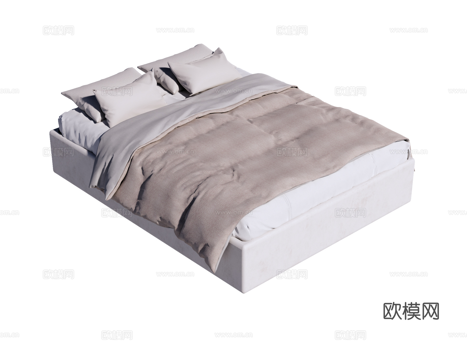 床 双人床su模型