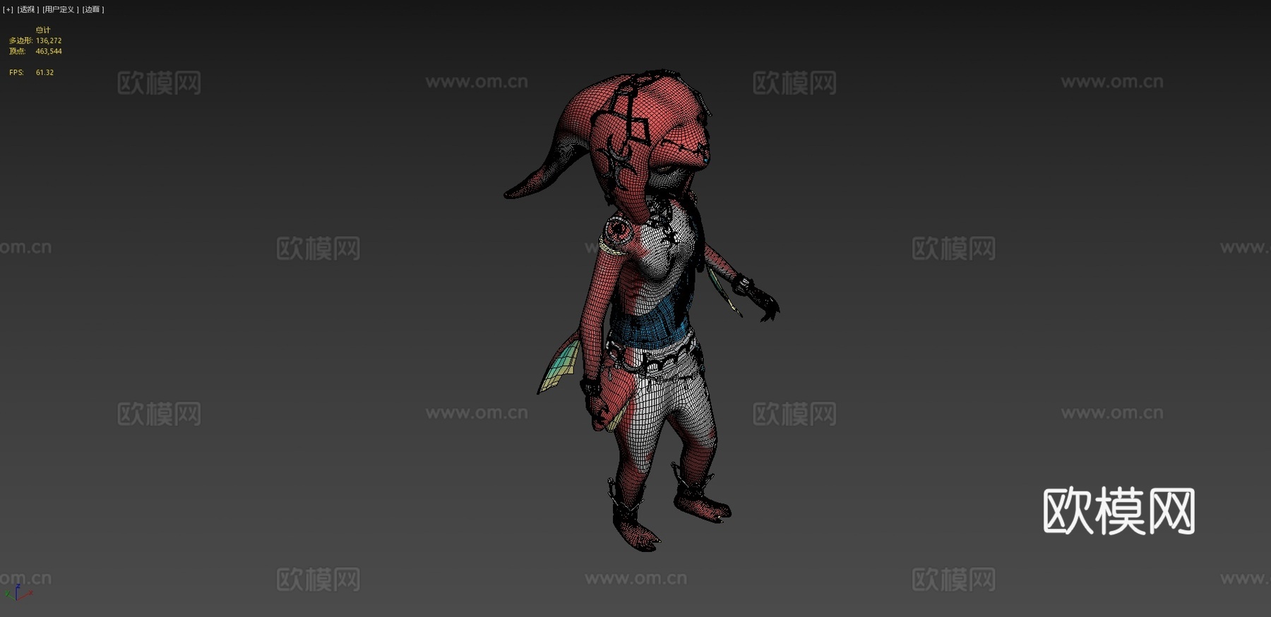 米法3d模型下载（渲染图4）