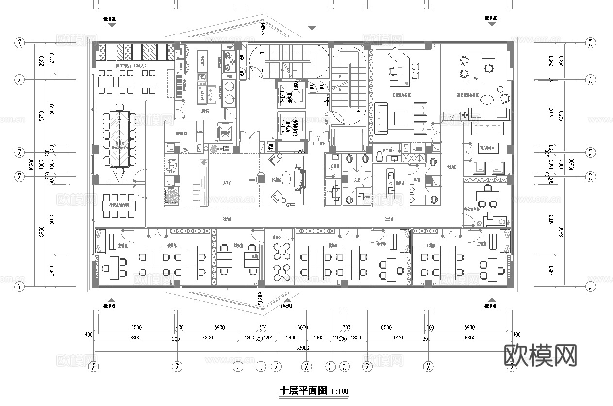 1200平办公会所   最新平面施工图合集cad施工图